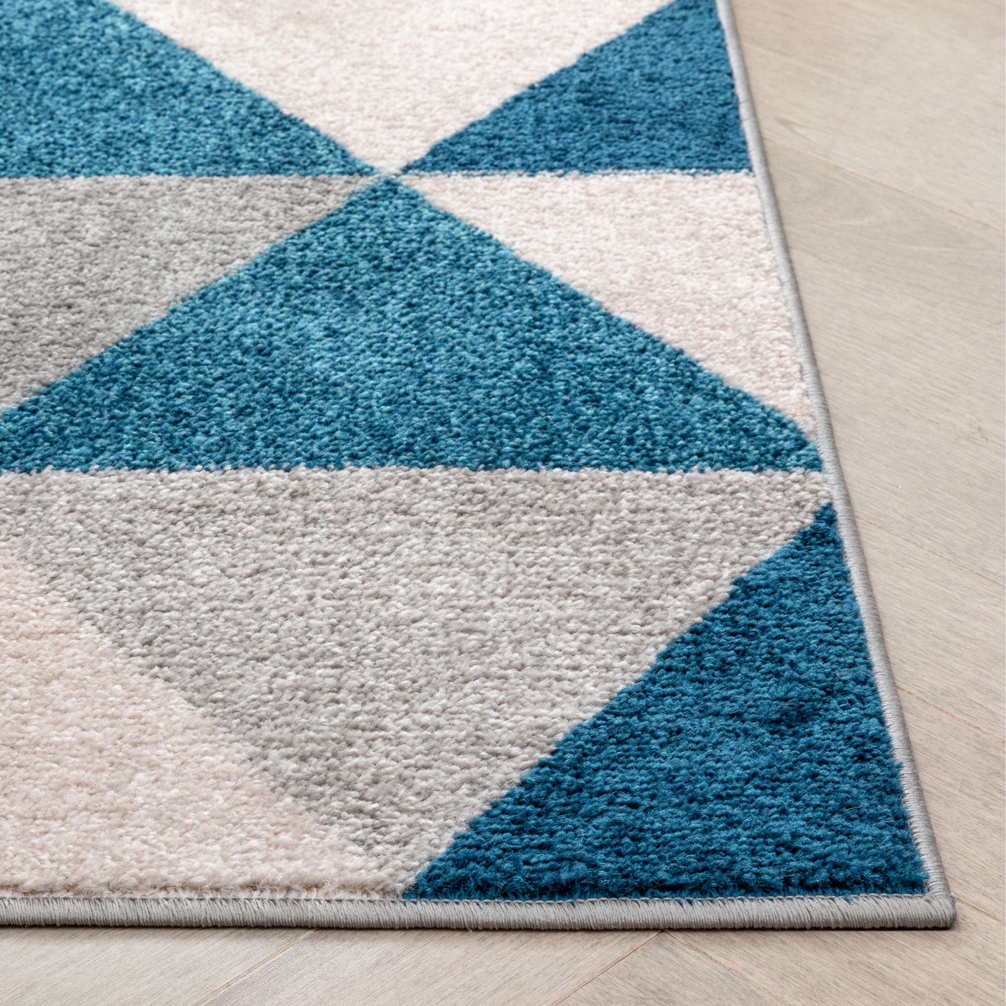 Alvin Blue Modern Geometric Rug MC-66