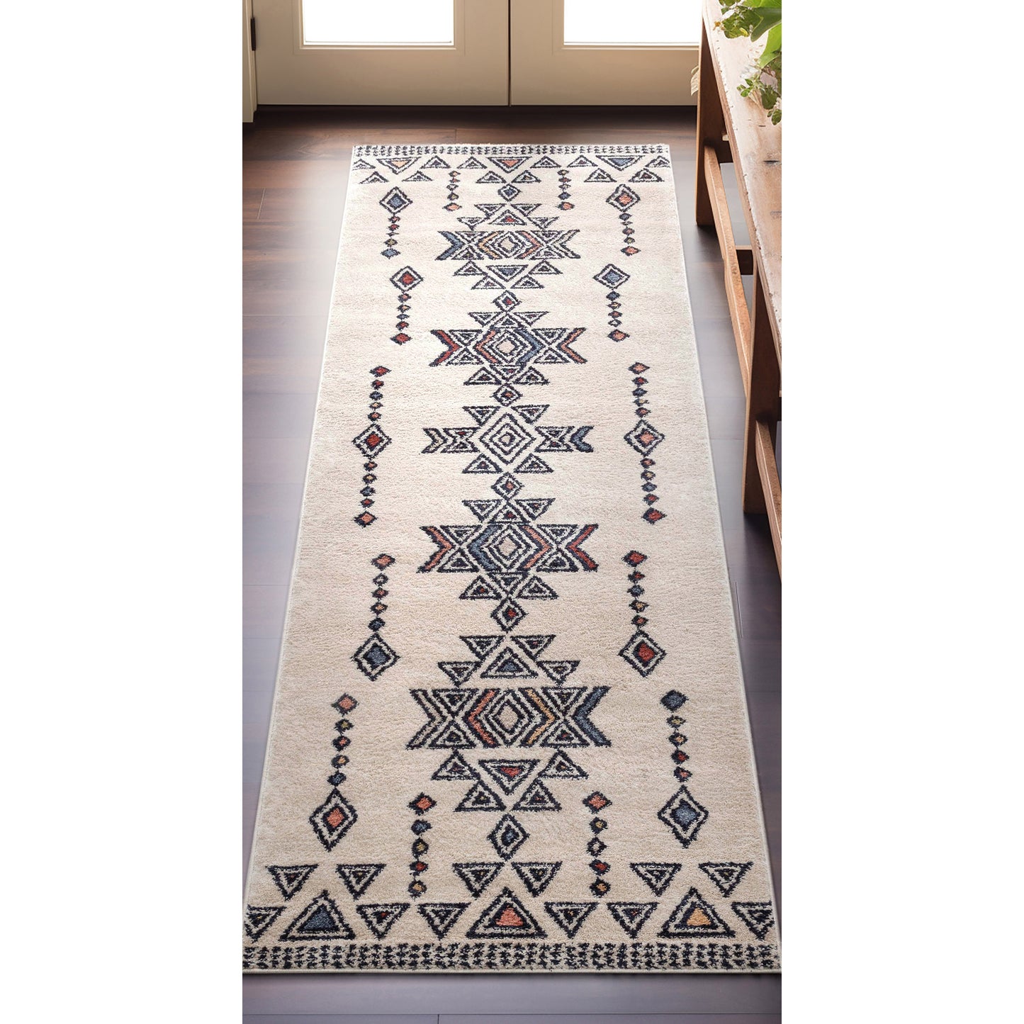 Huron Bohemian Vintage Tribal Beige Rug MG-152