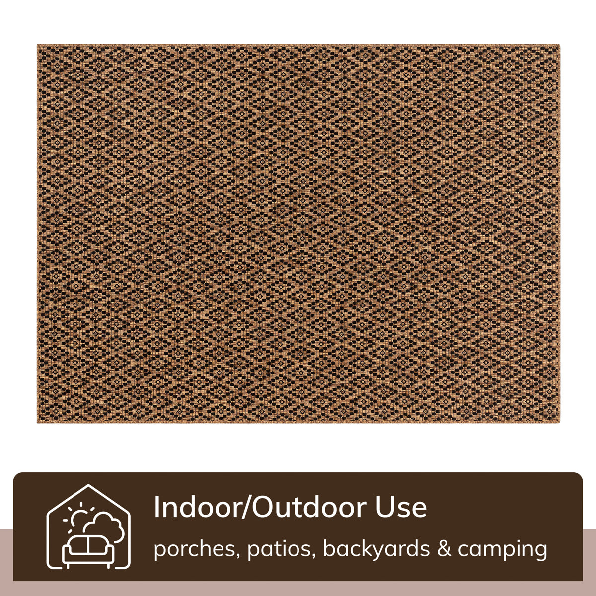 Sienna Moroccan Trellis Pattern Natural Indoor Outdoor Jute Rug MIL-102