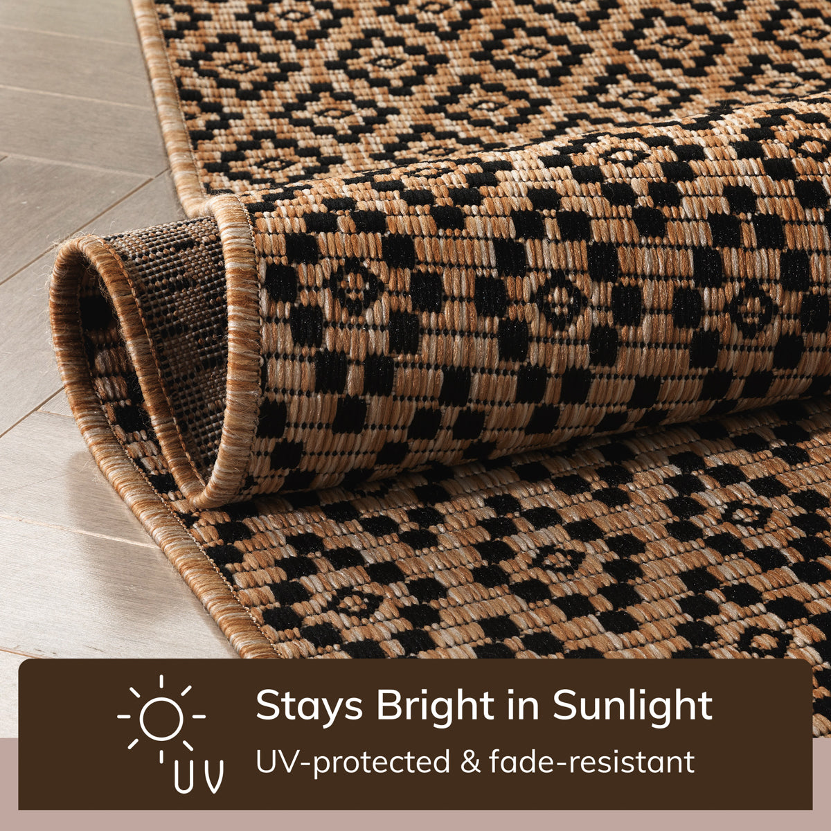 Sienna Moroccan Trellis Pattern Natural Indoor Outdoor Jute Rug MIL-102