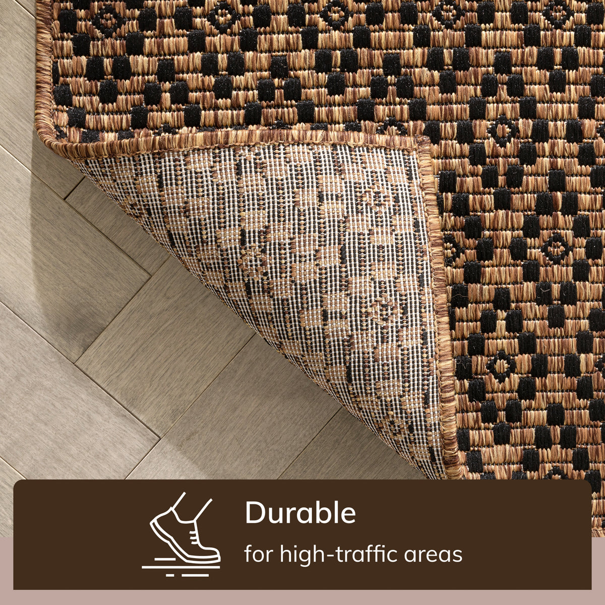 Sienna Moroccan Trellis Pattern Natural Indoor Outdoor Jute Rug MIL-102