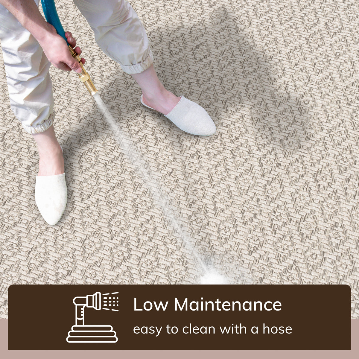 Sienna Moroccan Trellis Pattern Grey Indoor Outdoor Jute Rug MIL-107
