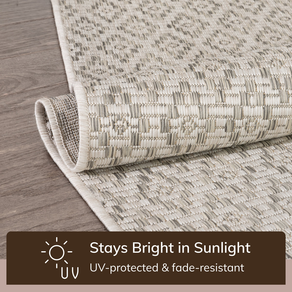 Sienna Moroccan Trellis Pattern Grey Indoor Outdoor Jute Rug MIL-107