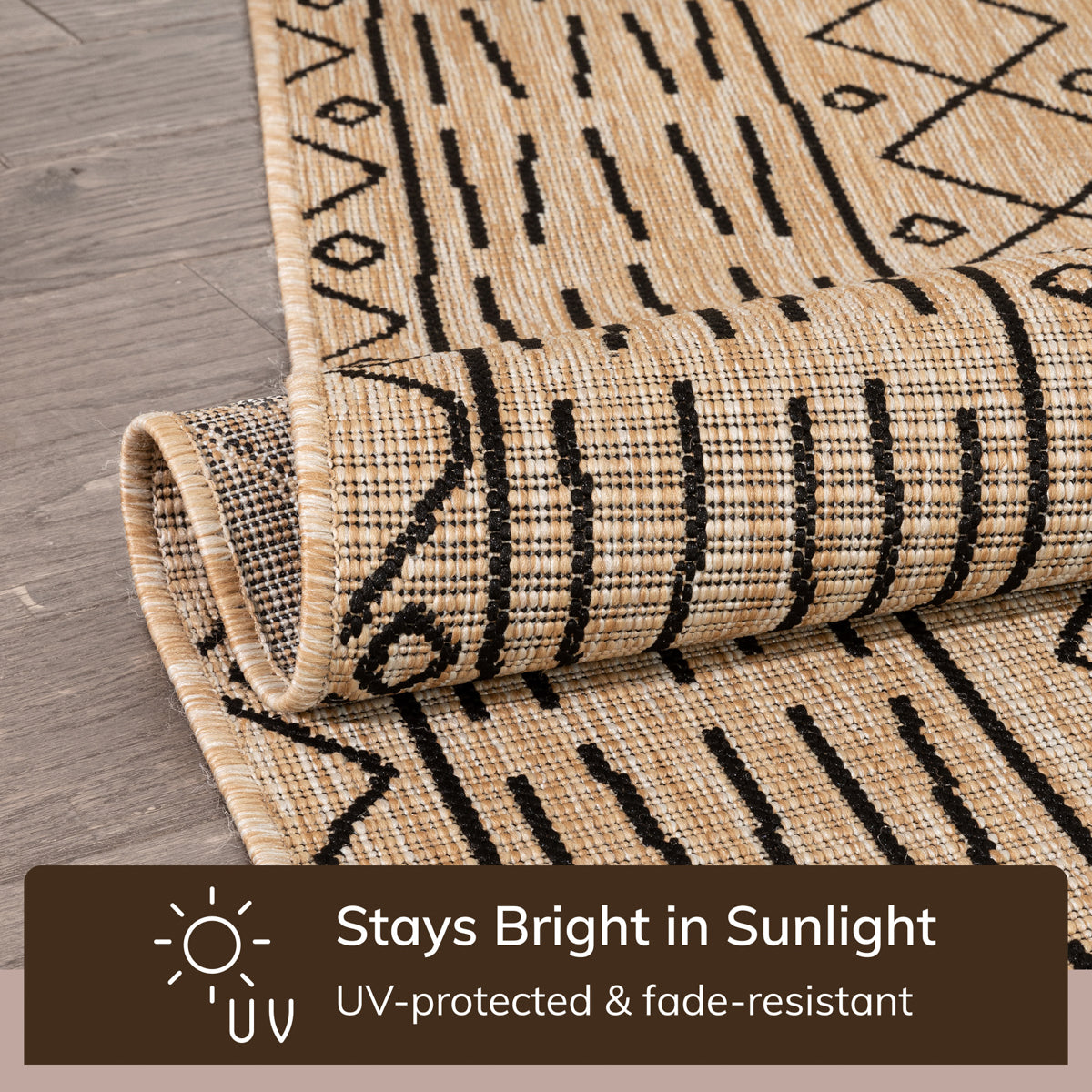 Anza Tribal Medallion Pattern Natural Indoor Outdoor Jute Rug MIL-22
