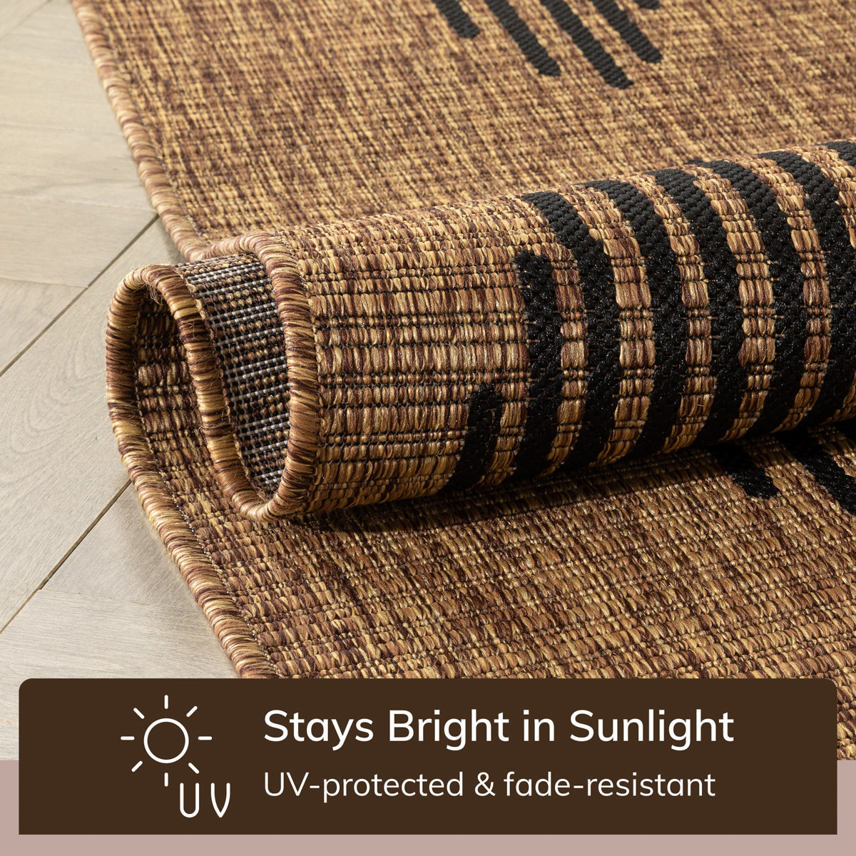 Kai Moroccan Diamond Pattern Natural Indoor Outdoor Jute Rug MIL-62