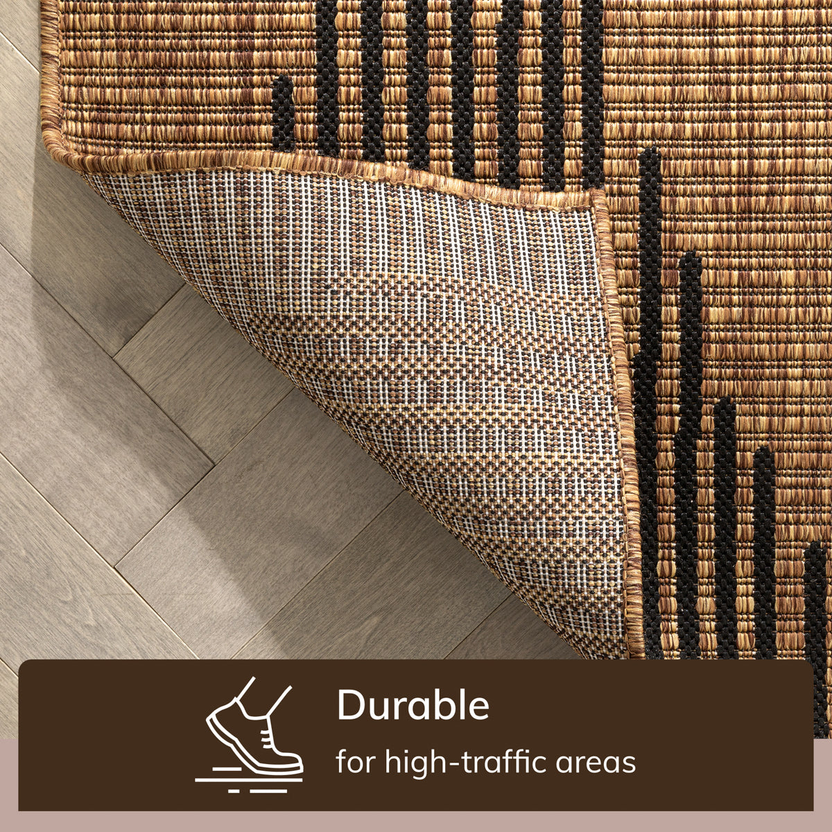 Kai Moroccan Diamond Pattern Natural Indoor Outdoor Jute Rug MIL-62
