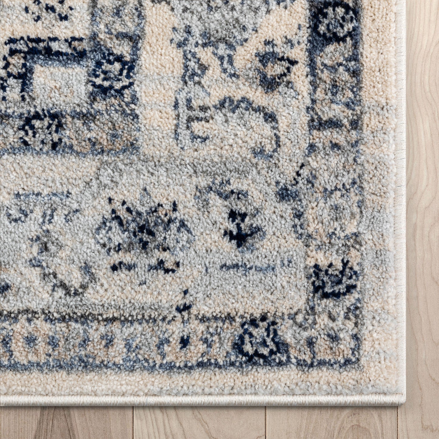 Omaha Leon Ivory Blue Rug OM-237