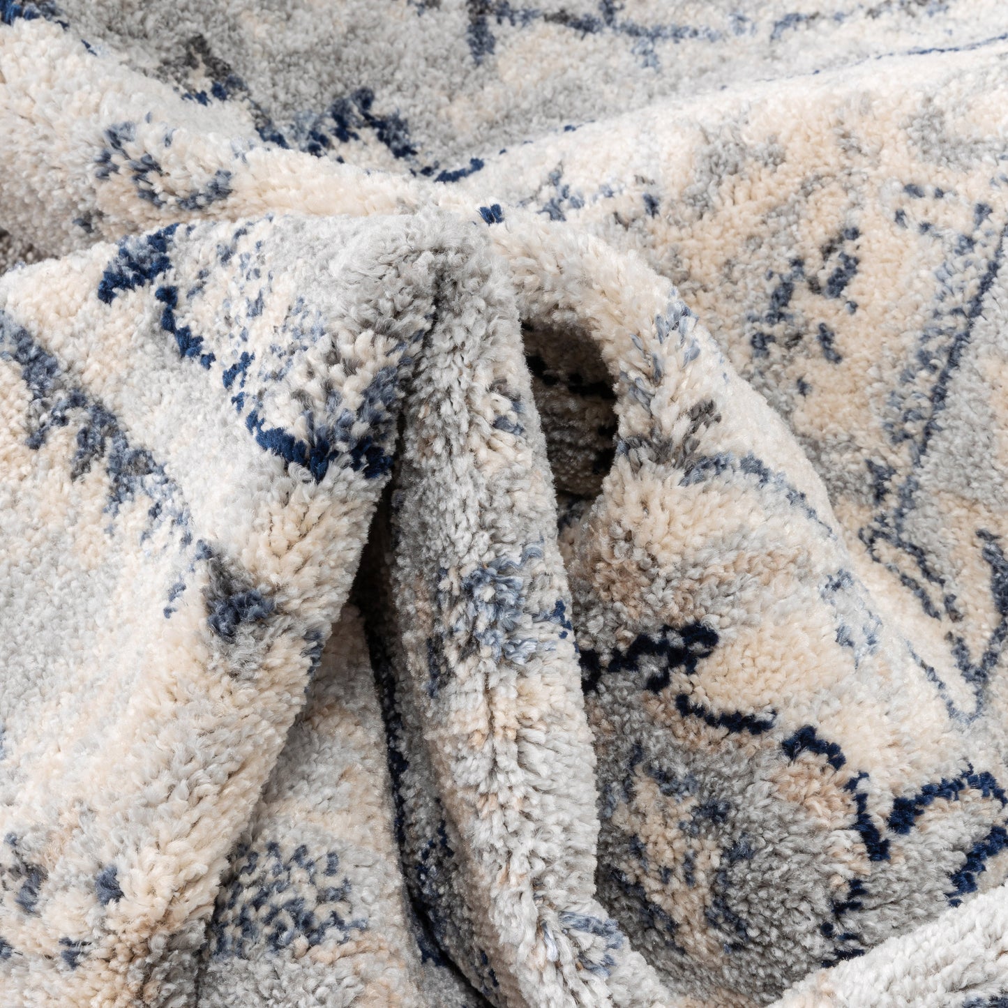 Omaha Leon Ivory Blue Rug OM-237