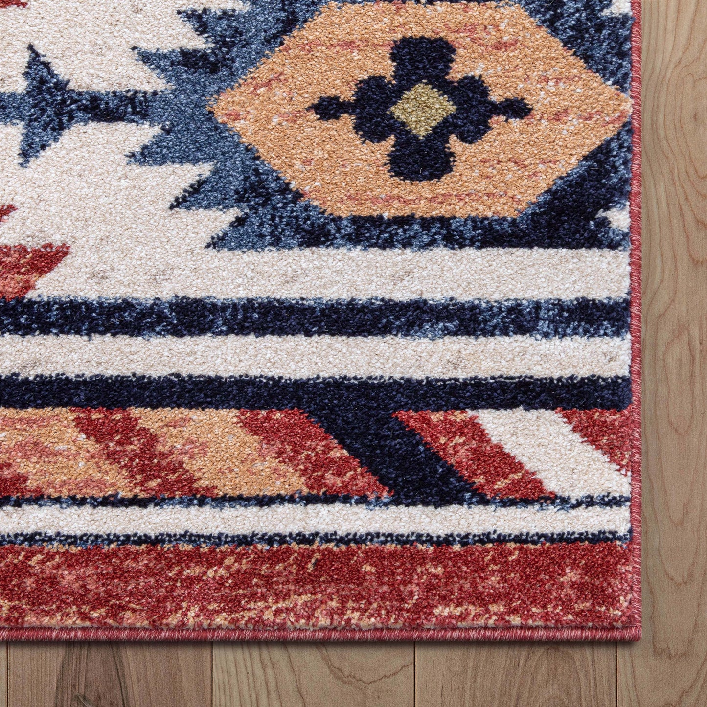 Lea Crimson Traditional Southwestern Tribal Rug TU-100