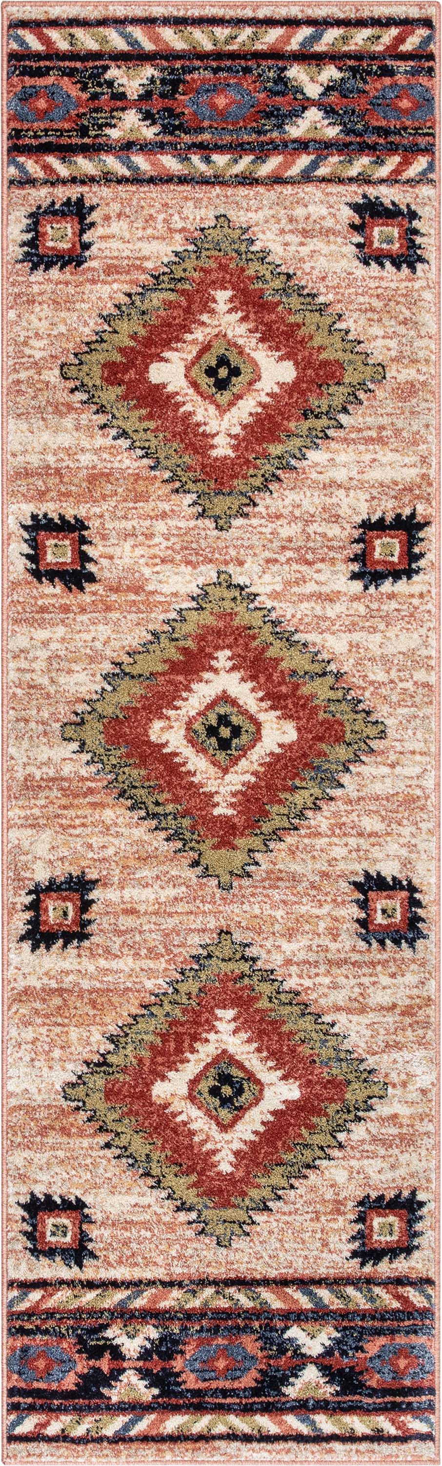 Lea Cream Traditional Southwestern Tribal Rug TU-102