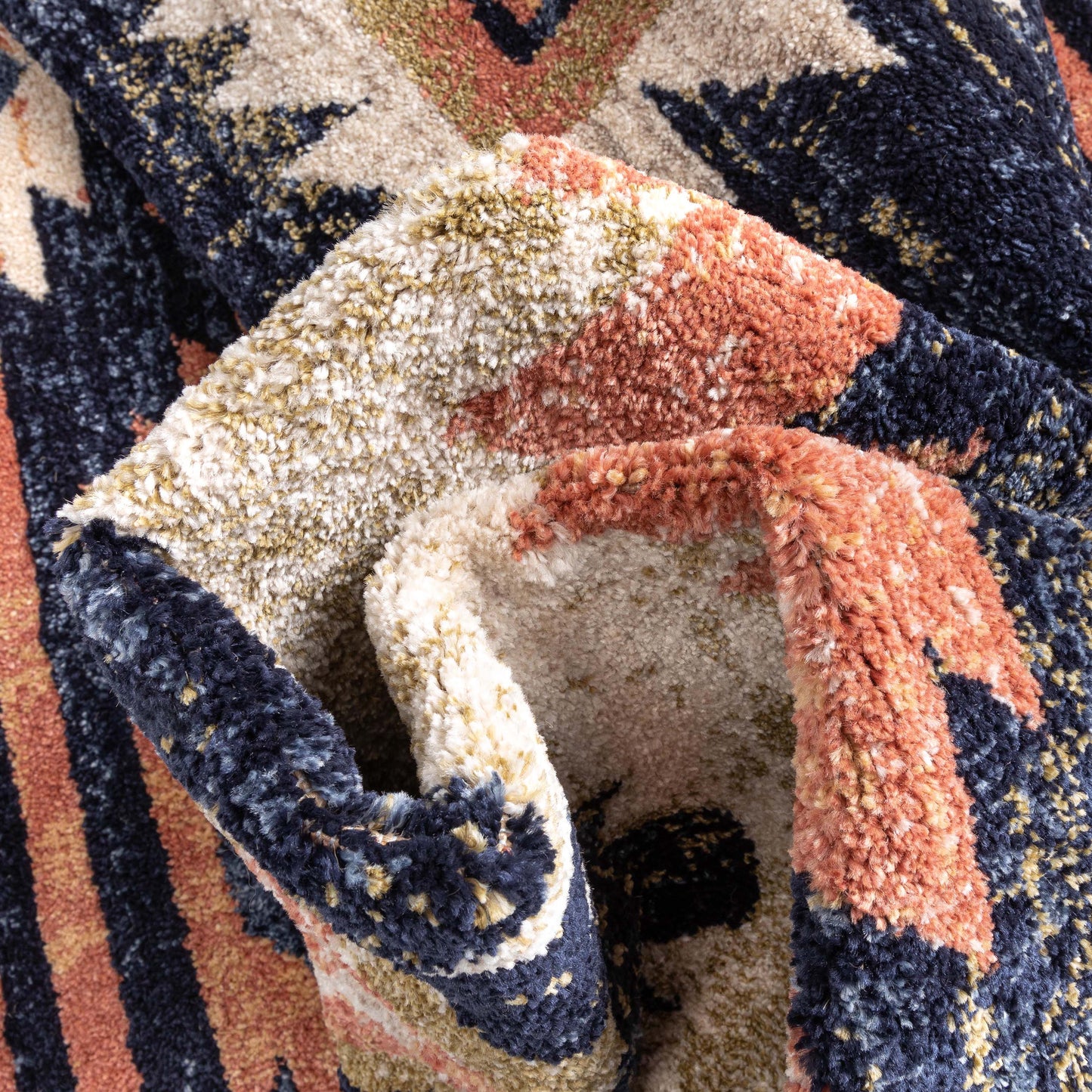 Lea Blue Traditional Southwestern Tribal Rug TU-104