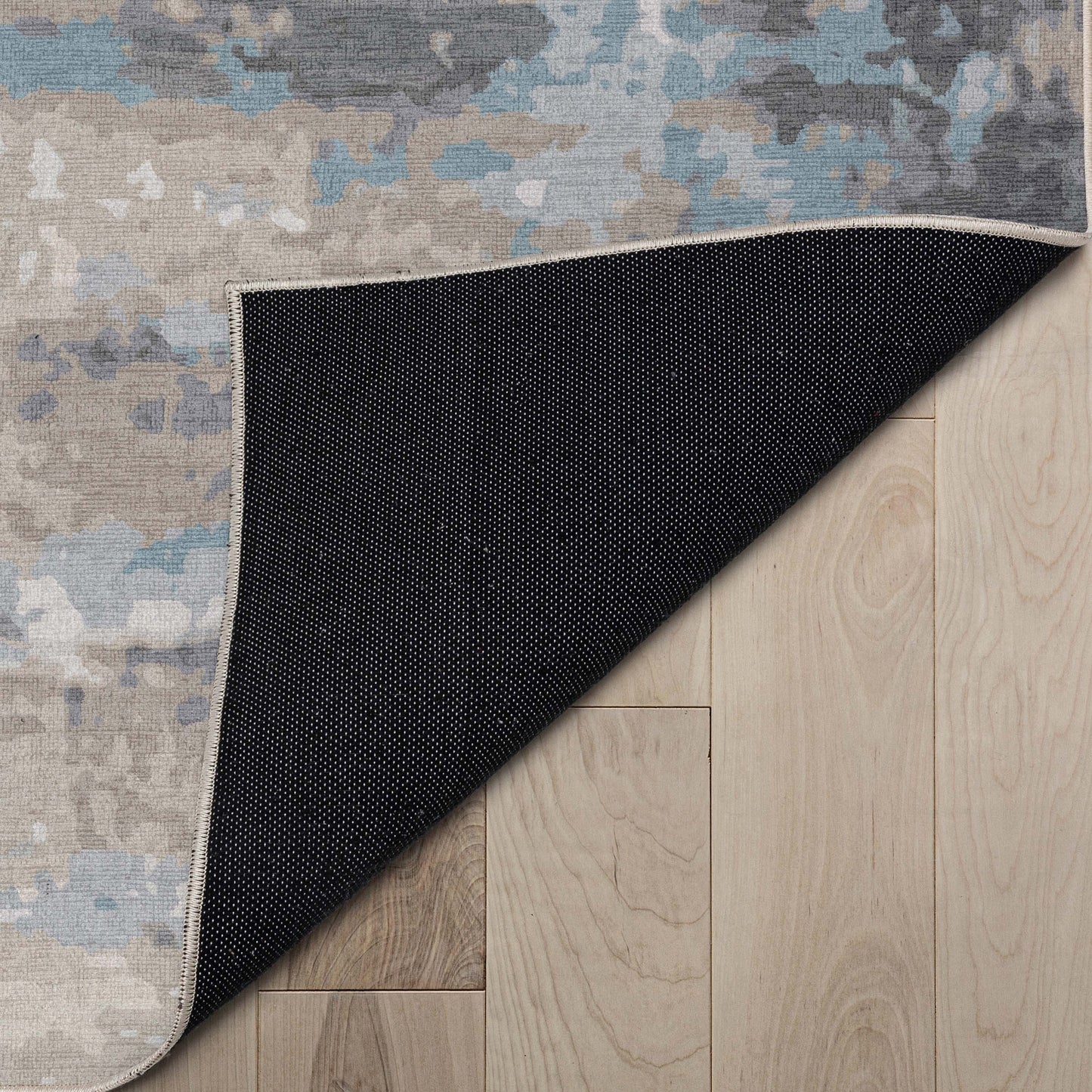 Abstract Tuscany Beige Blue Rug W-AB-12A