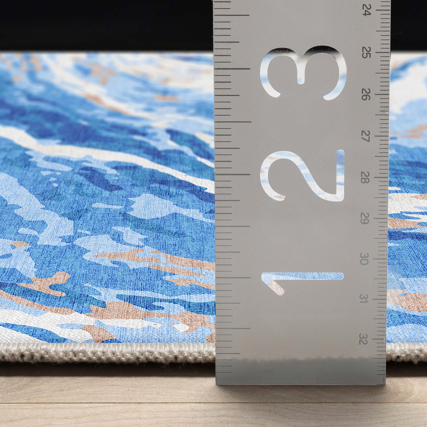 Abstract Dunes Blue Rug W-AB-15A