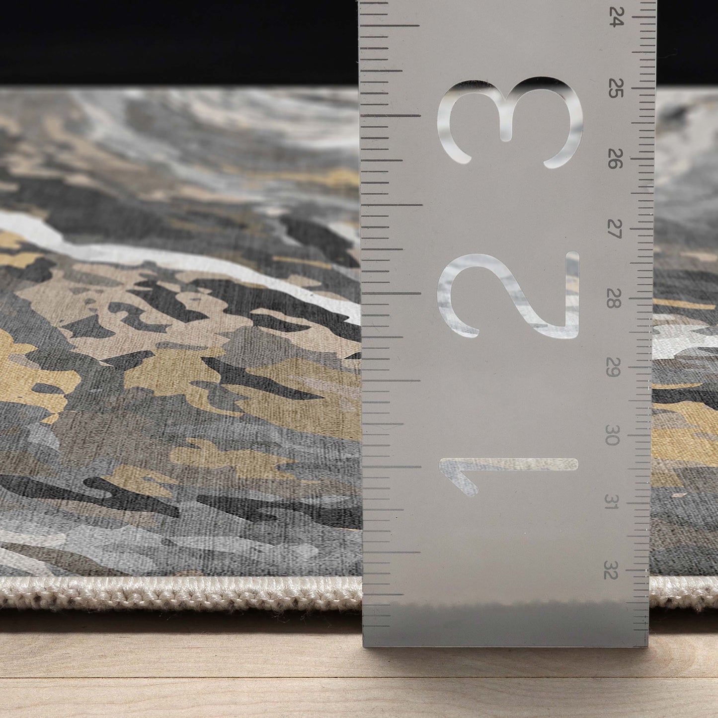 Abstract Dunes Gray Gold Rug W-AB-15B