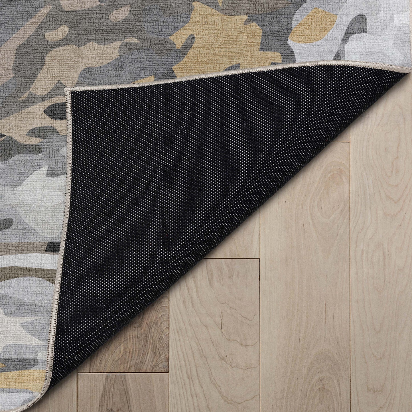 Abstract Dunes Gray Gold Rug W-AB-15B