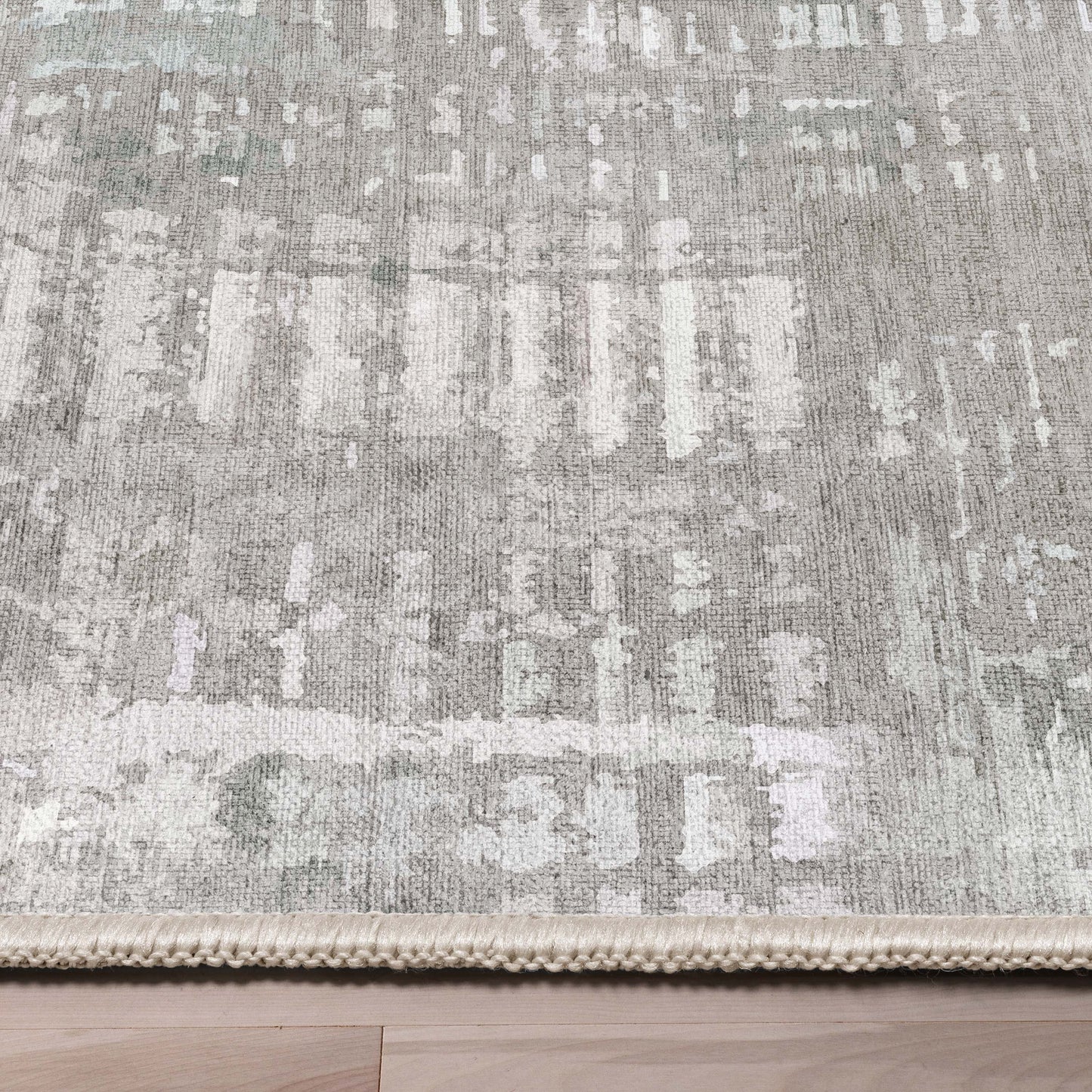 Abstract Bauhaus Beige Blue Rug W-AB-26A