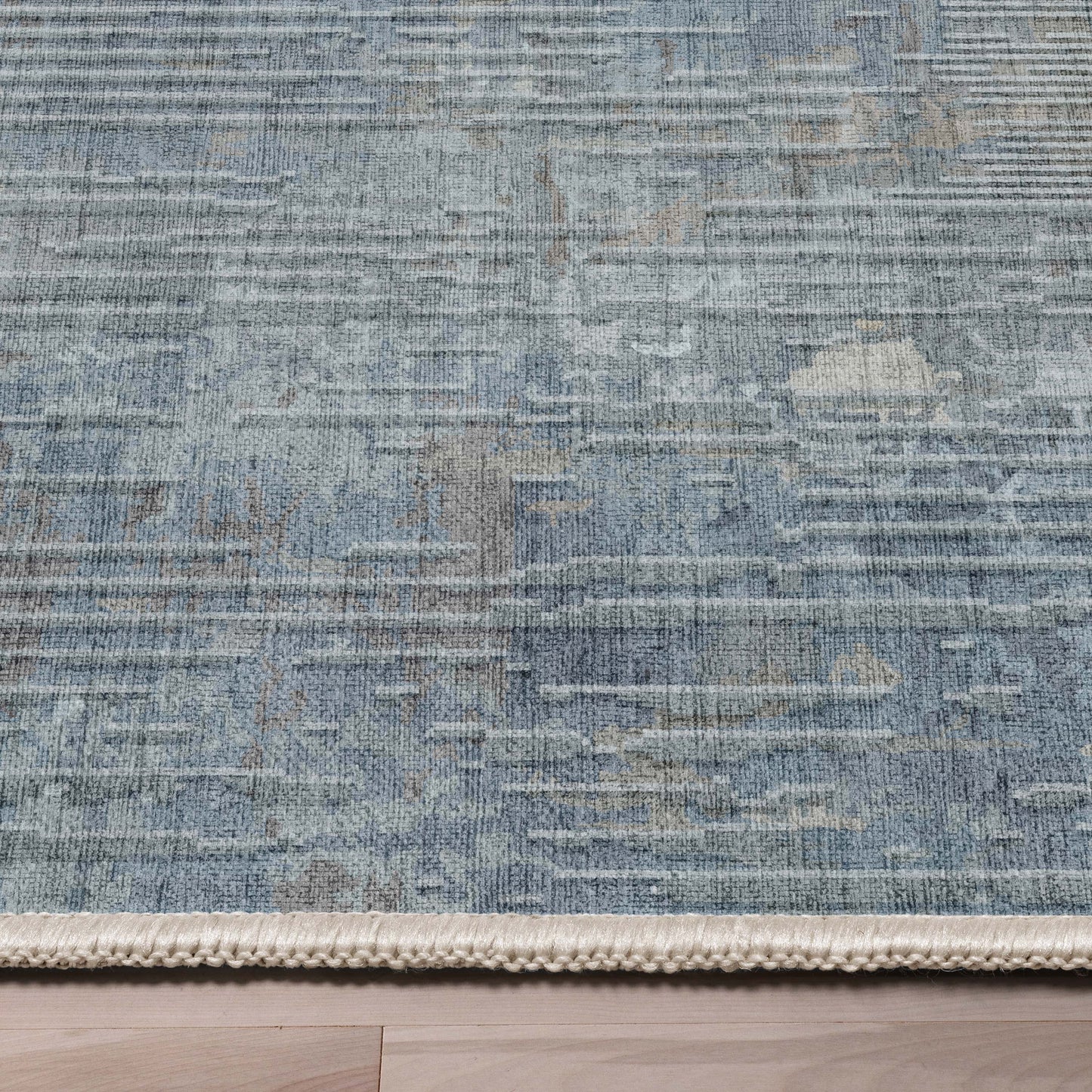 Abstract Acropolis Blue Rug W-AB-28A