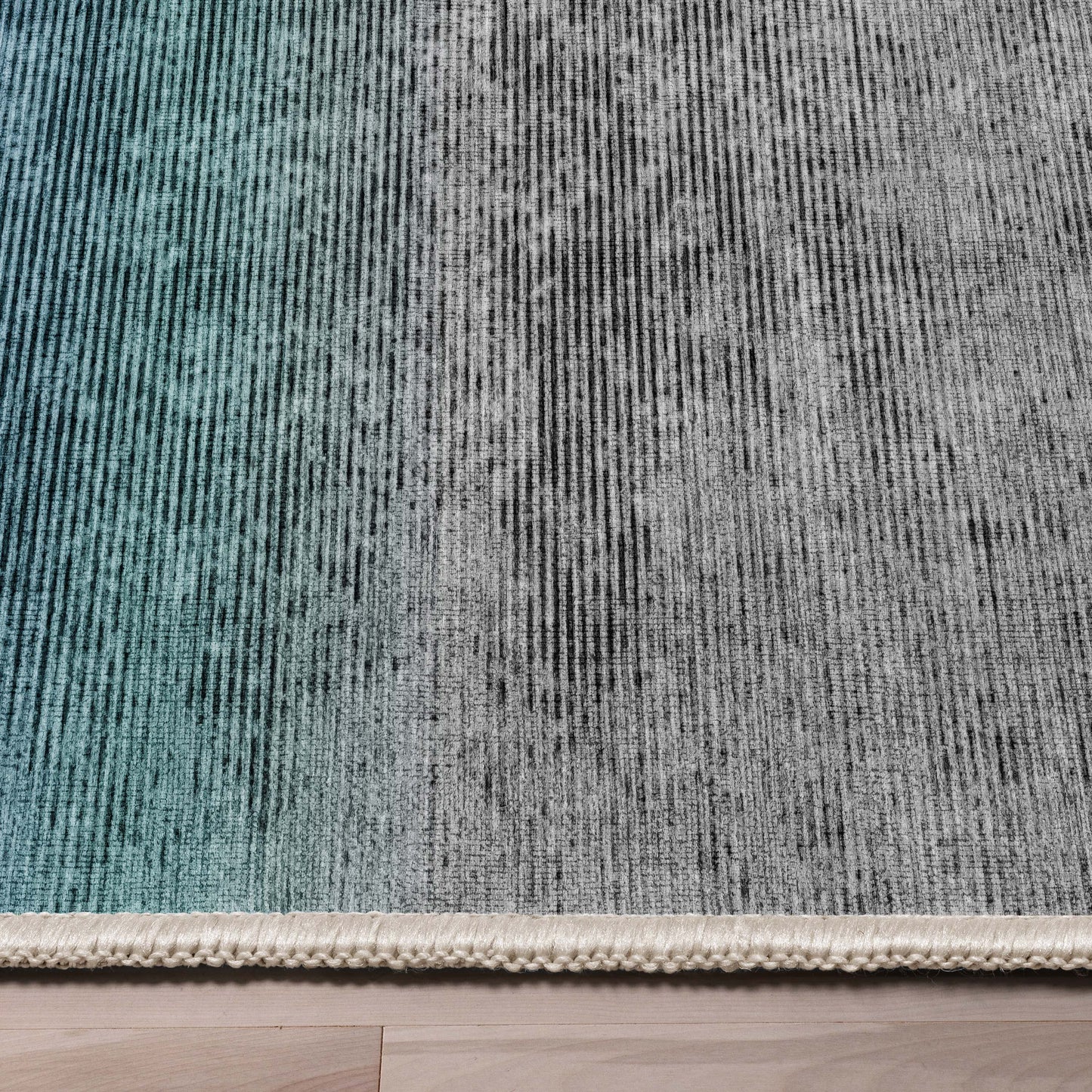 Abstract Sunset Blue Green Rug W-AB-33D
