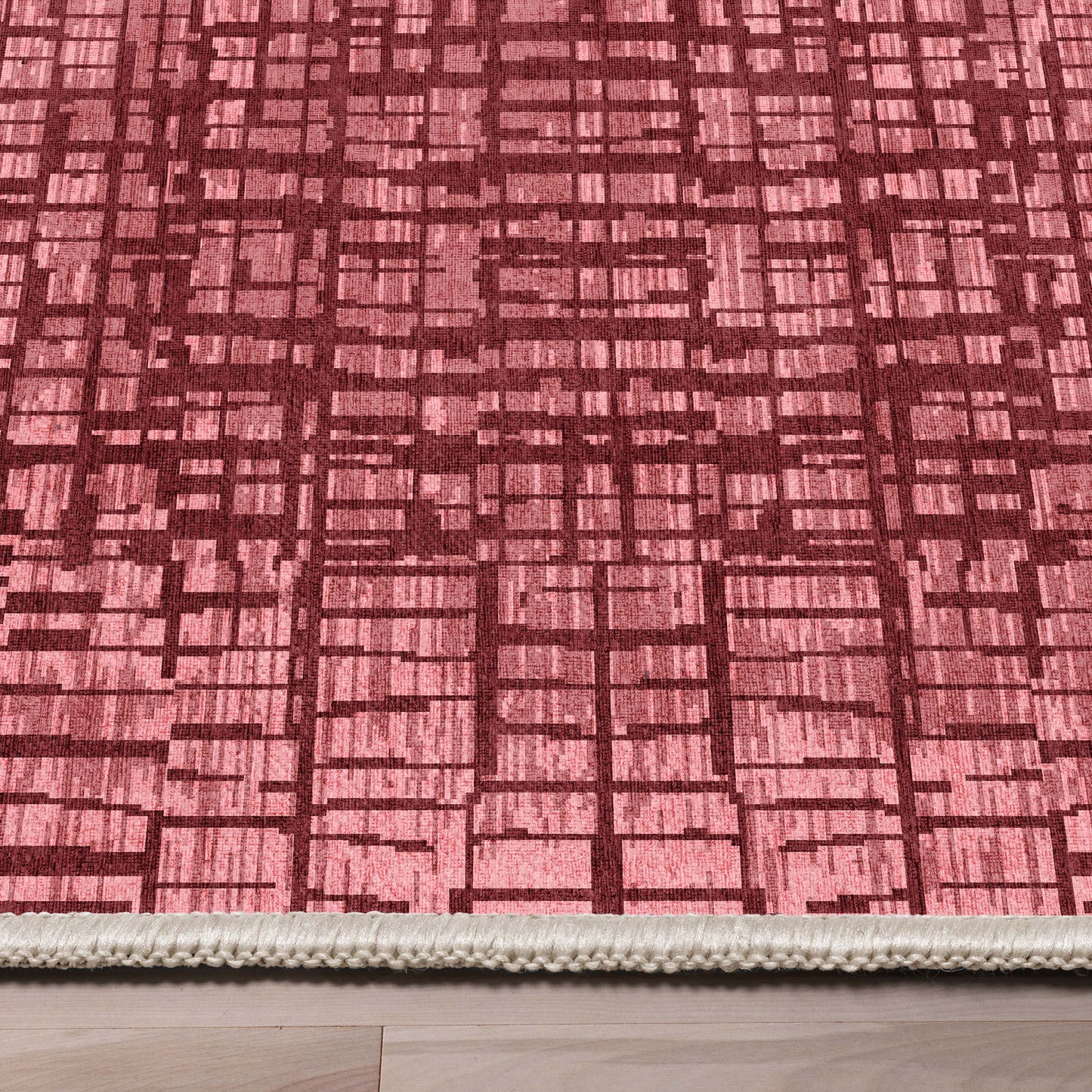 Abstract Nightscape Red Rug W-AB-39B