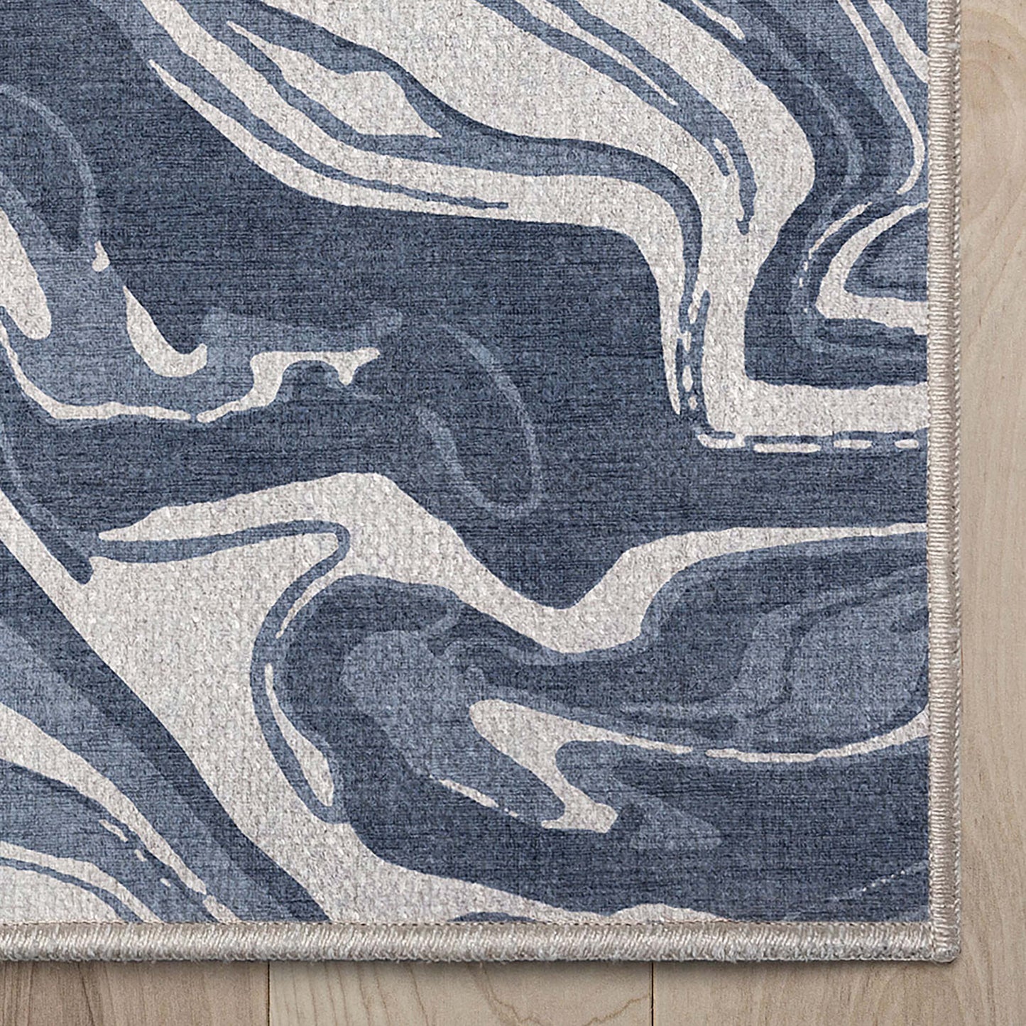 Abstract Harmony Blue Rug W-AB-41B