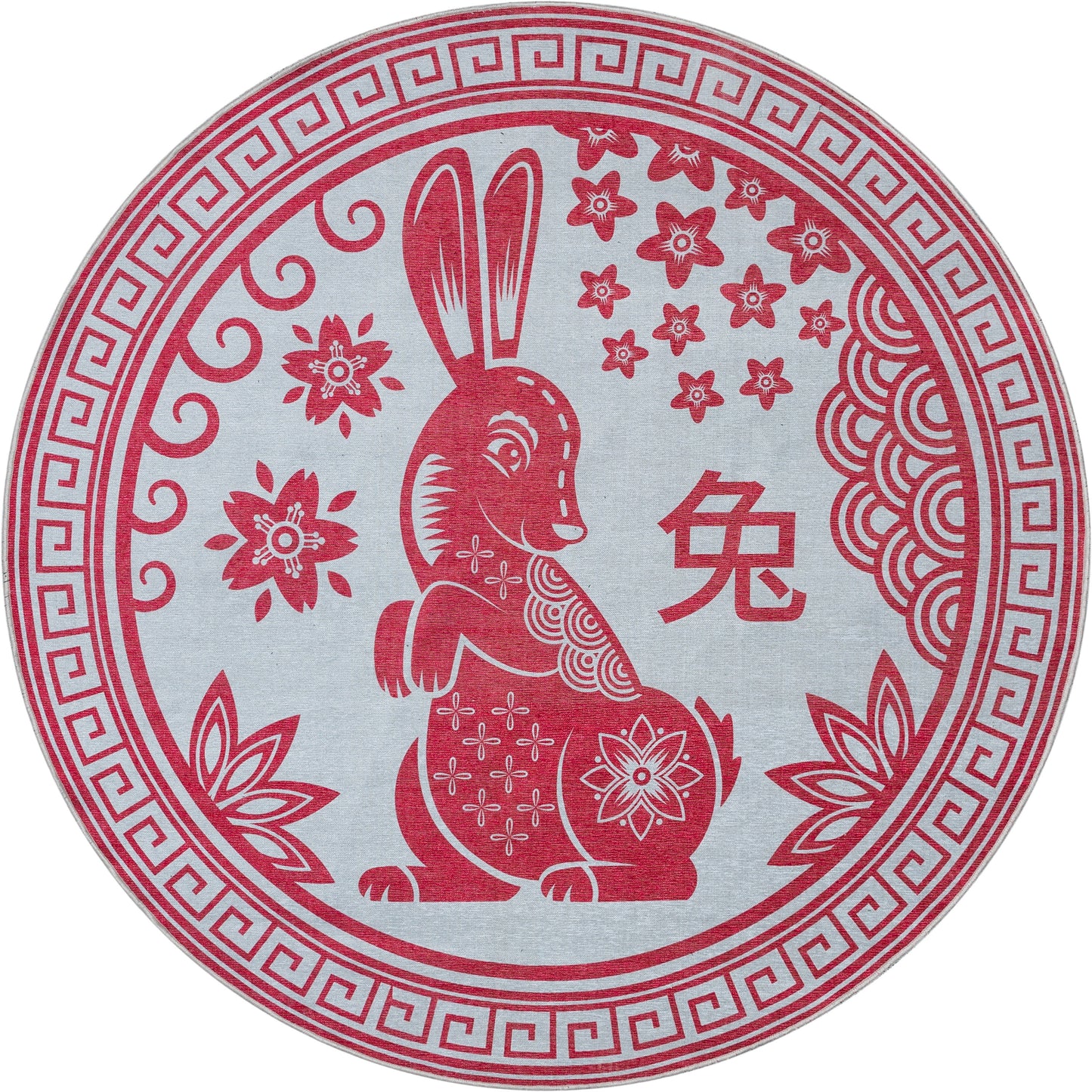 Apollo Chinese Calendar Red Rug W-AP-06A