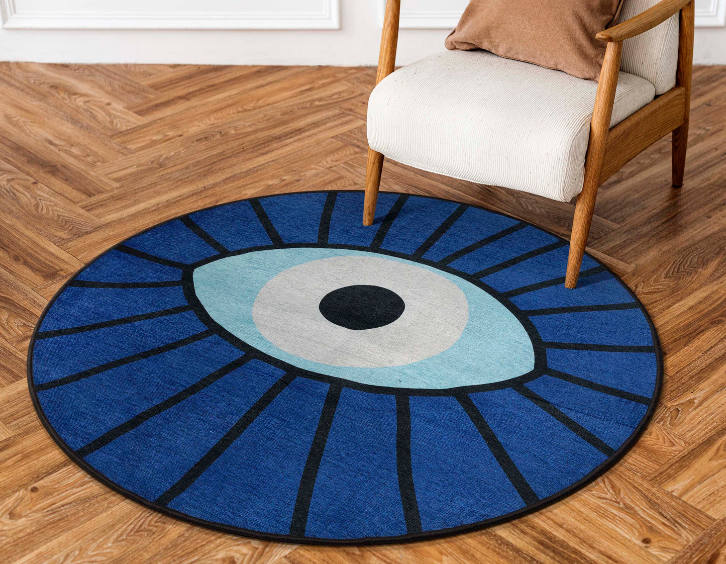 Apollo Evil Eye Blue Rug W-AP-44A