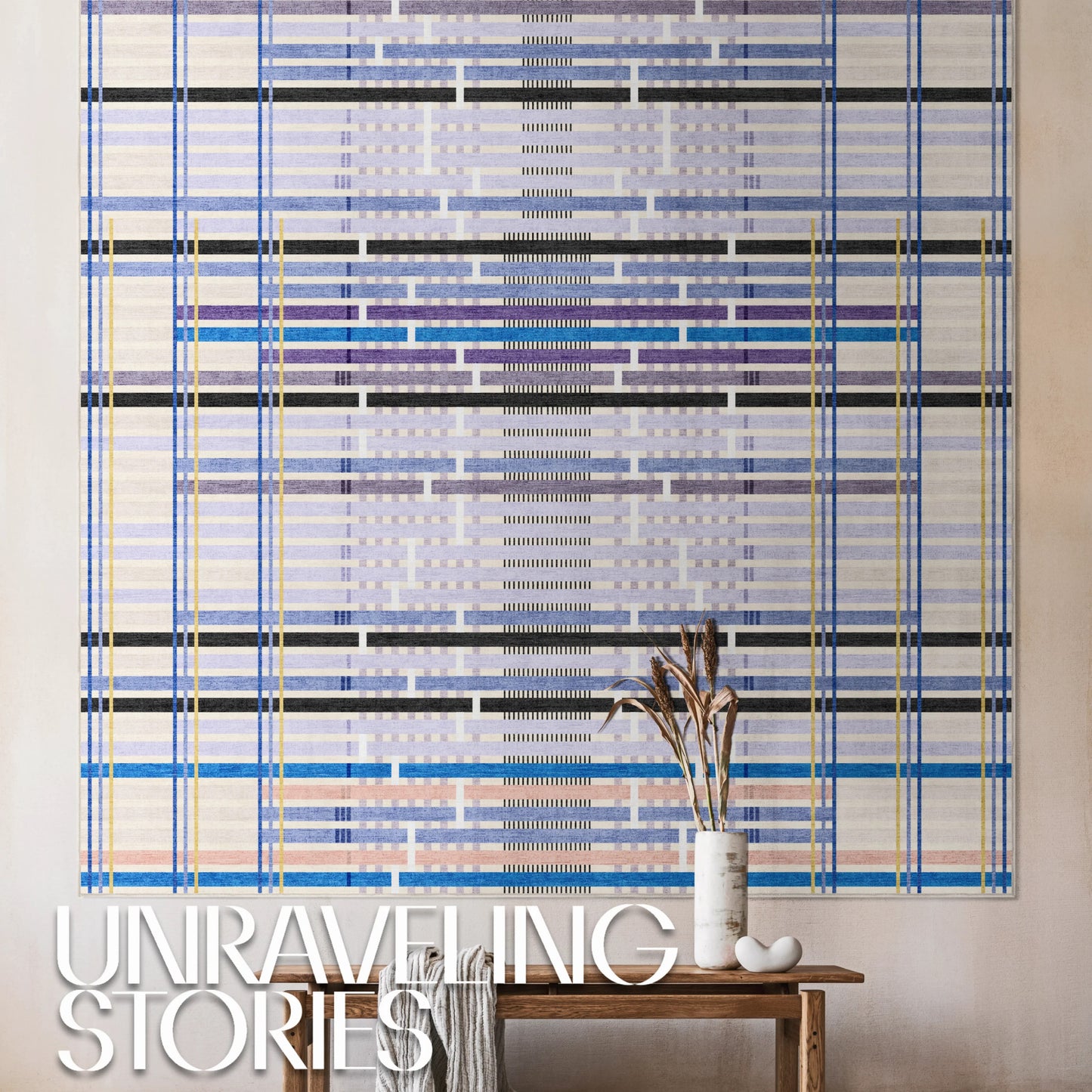 Unraveling Stories by Giorgia Lupi Lavender Rug W-AP-60B