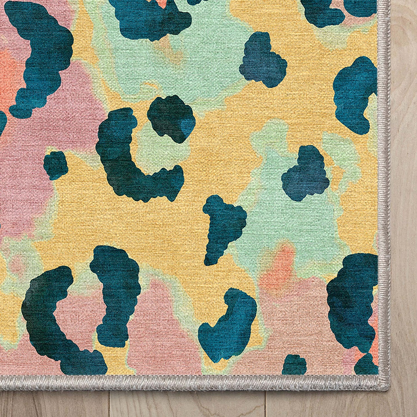 Animal Prints Leopard Yellow Coral Rug W-APT-01B
