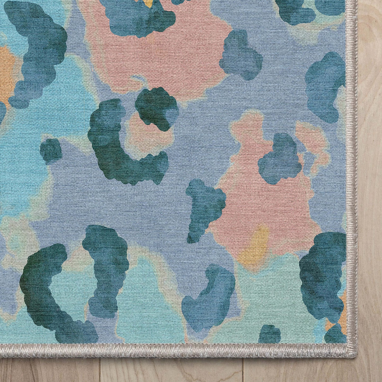Animal Prints Leopard Blue Coral Rug W-APT-01D