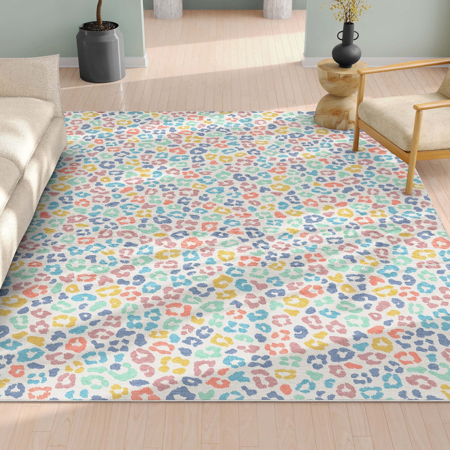 Animal Prints Leopard Multi Rug W-APT-02D