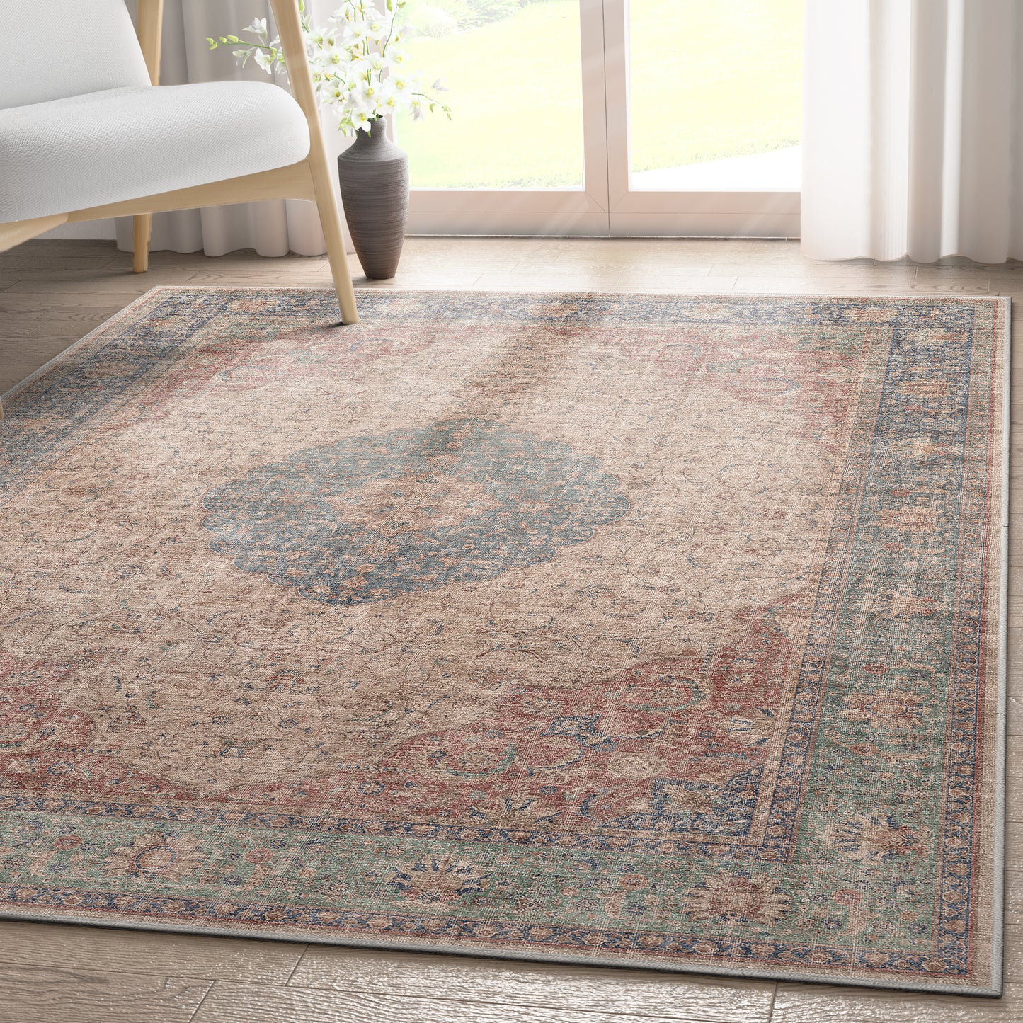 Asha Odette Red Blue Rug W-AS-05C