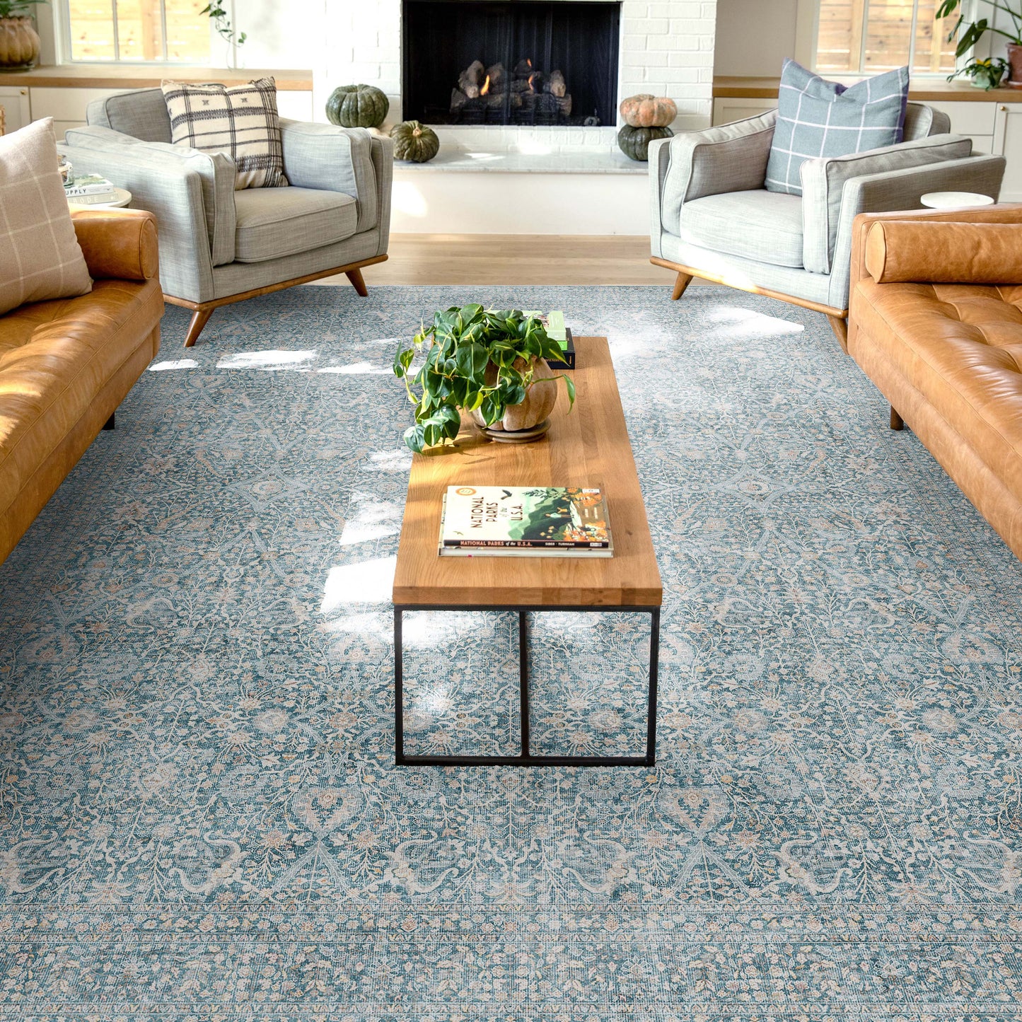 Asha Isolde Blue Rug W-AS-08C