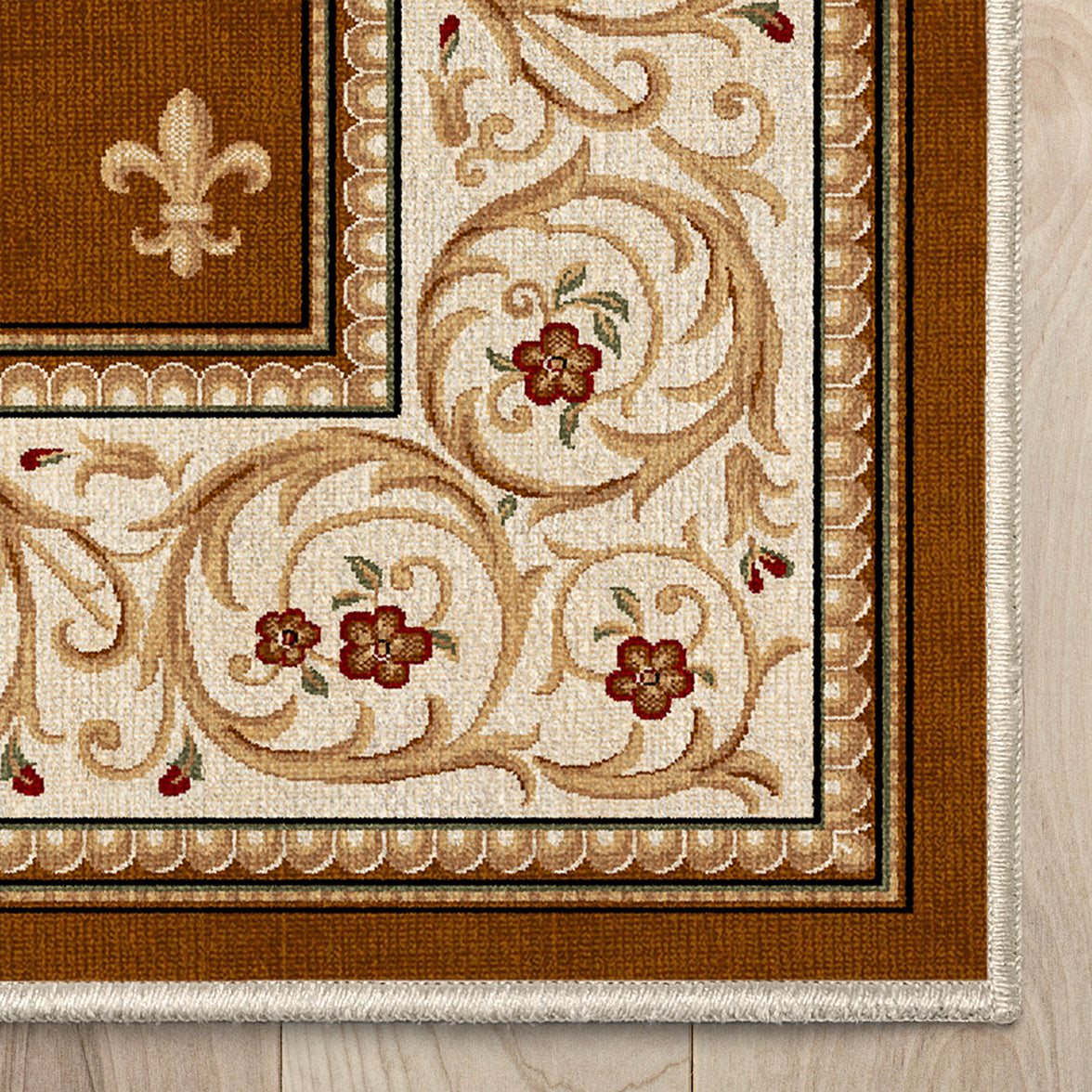 Apollo Fleur De Lis Brown Rug W-FDL-01C