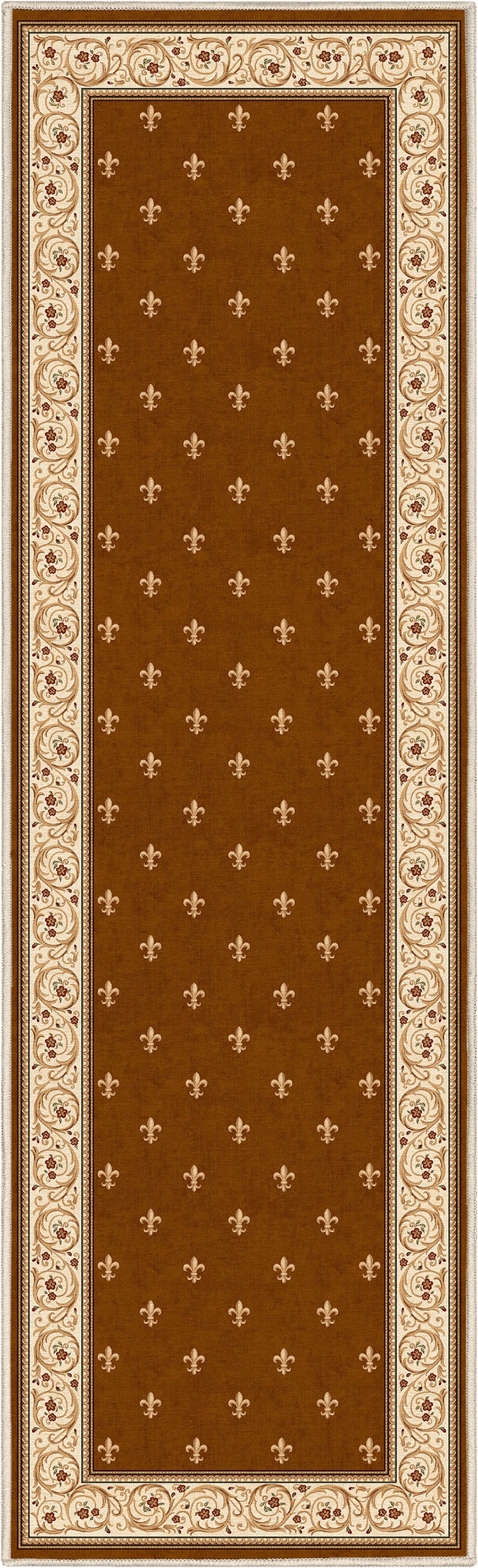 Apollo Fleur De Lis Brown Rug W-FDL-01C