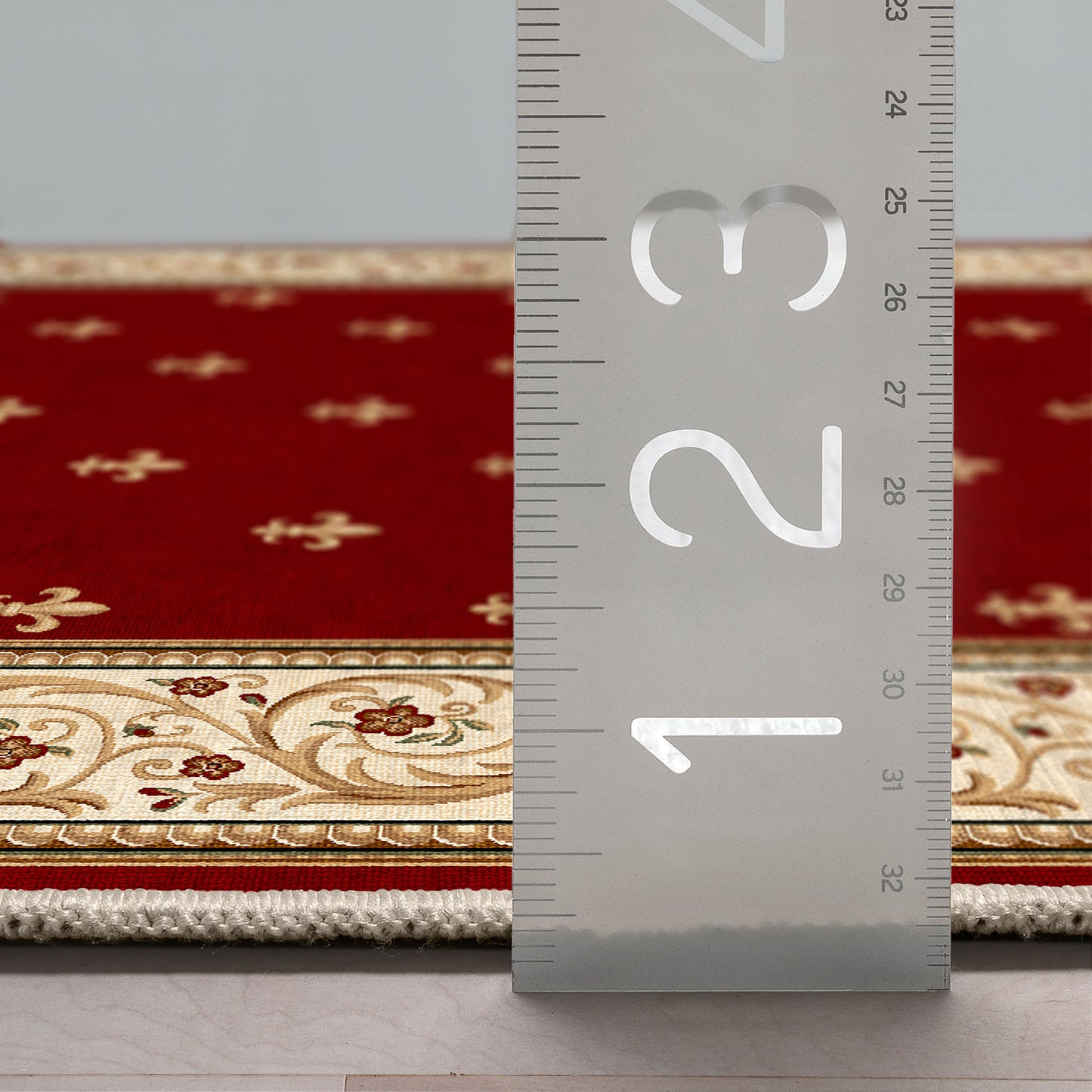 Apollo Fleur De Lis Red Rug W-FDL-01F