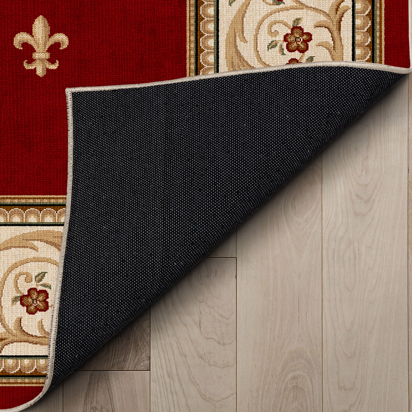 Apollo Fleur De Lis Red Rug W-FDL-01F