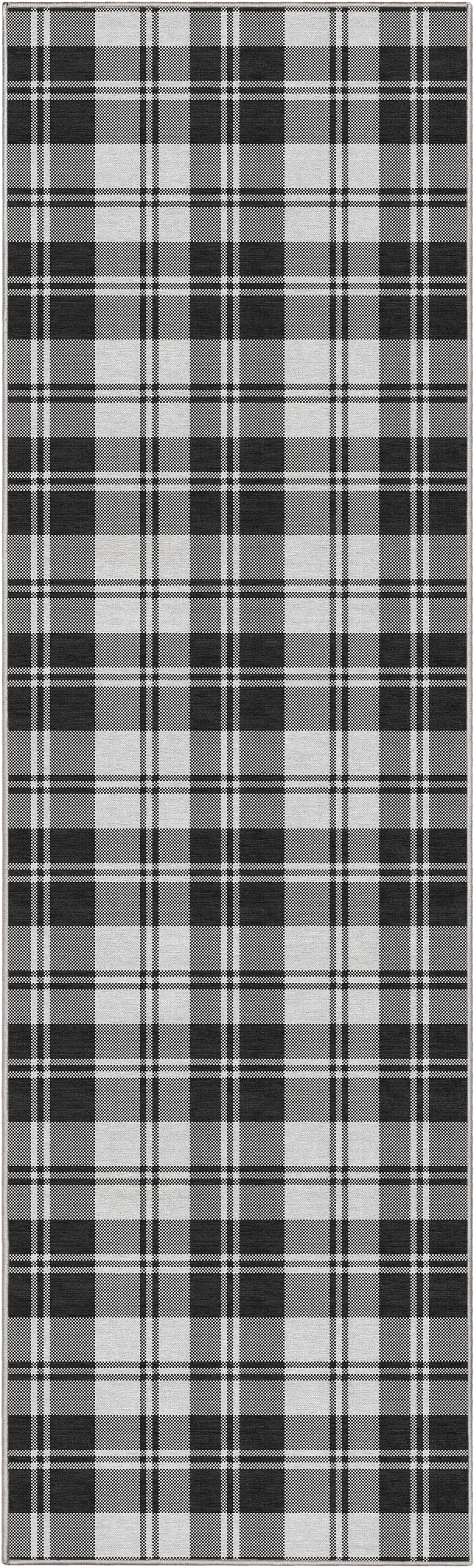 Apollo Plaid Black Rug W-PLD-01A