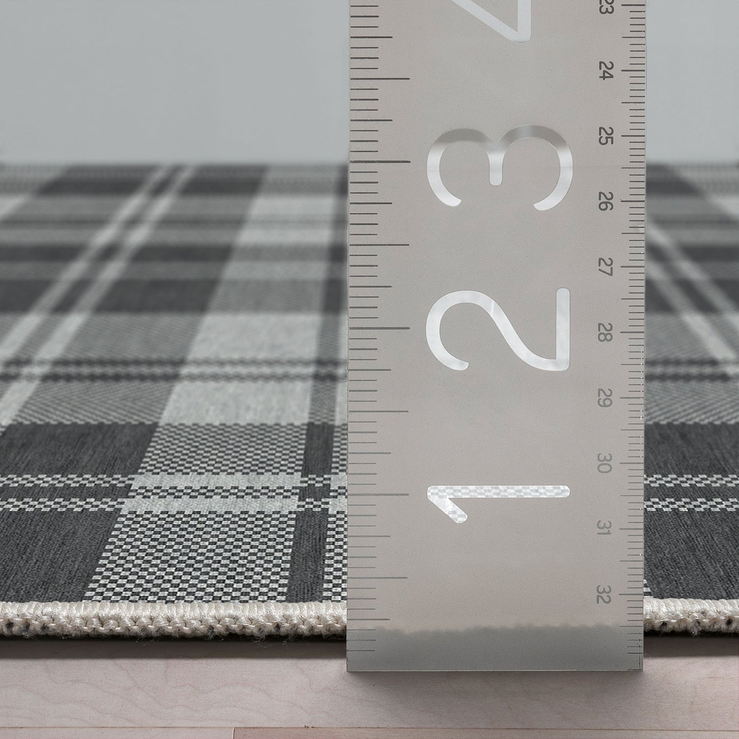 Apollo Plaid Dark Grey Rug W-PLD-01B