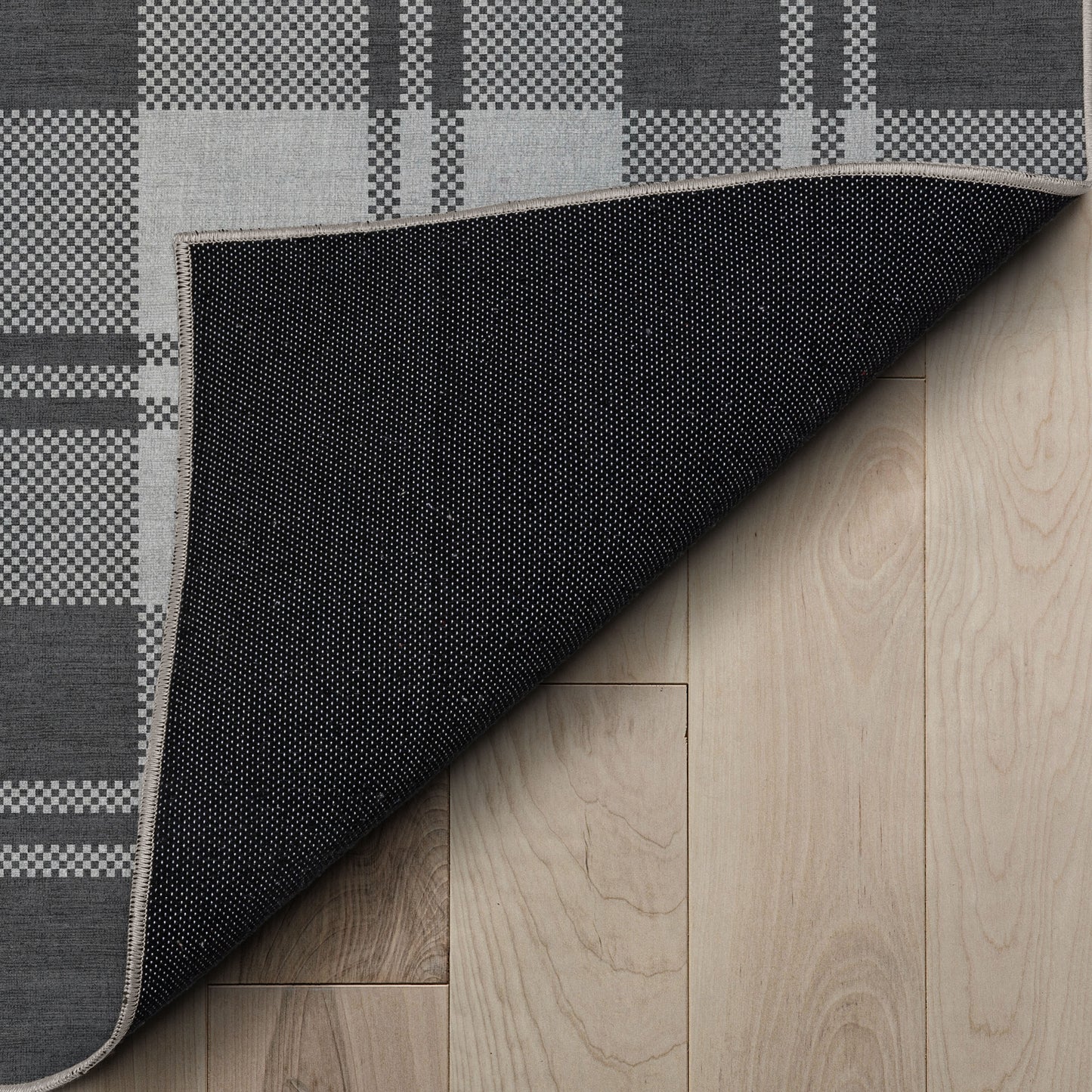 Apollo Plaid Dark Grey Rug W-PLD-01B