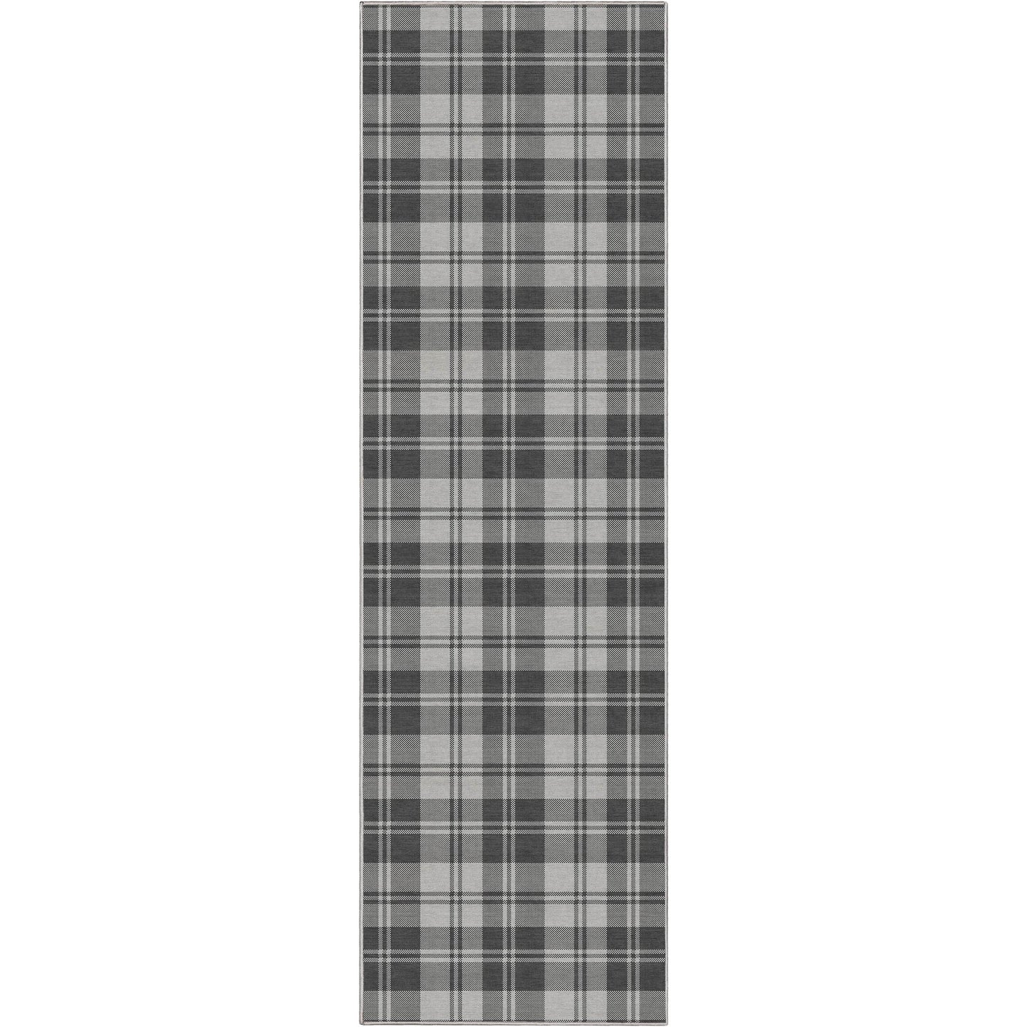 Apollo Plaid Dark Grey Rug W-PLD-01B
