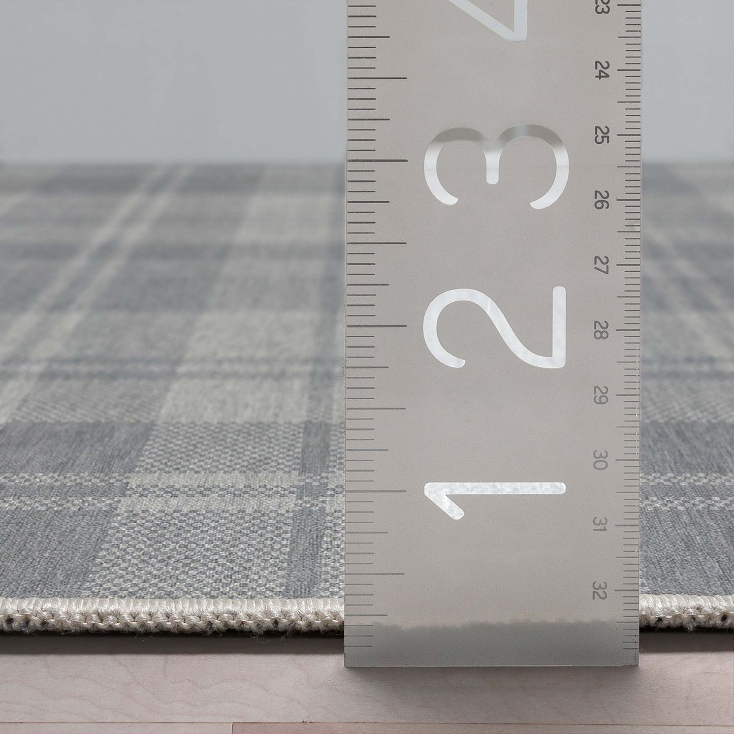 Apollo Plaid Light Grey Rug W-PLD-01C