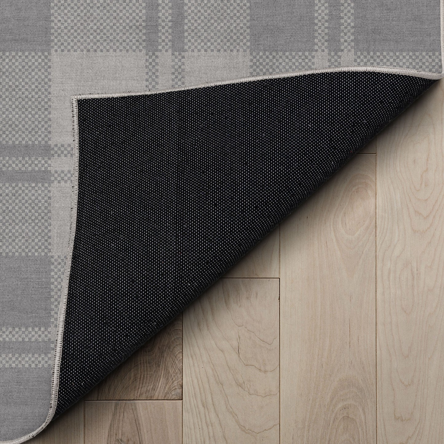 Apollo Plaid Light Grey Rug W-PLD-01C