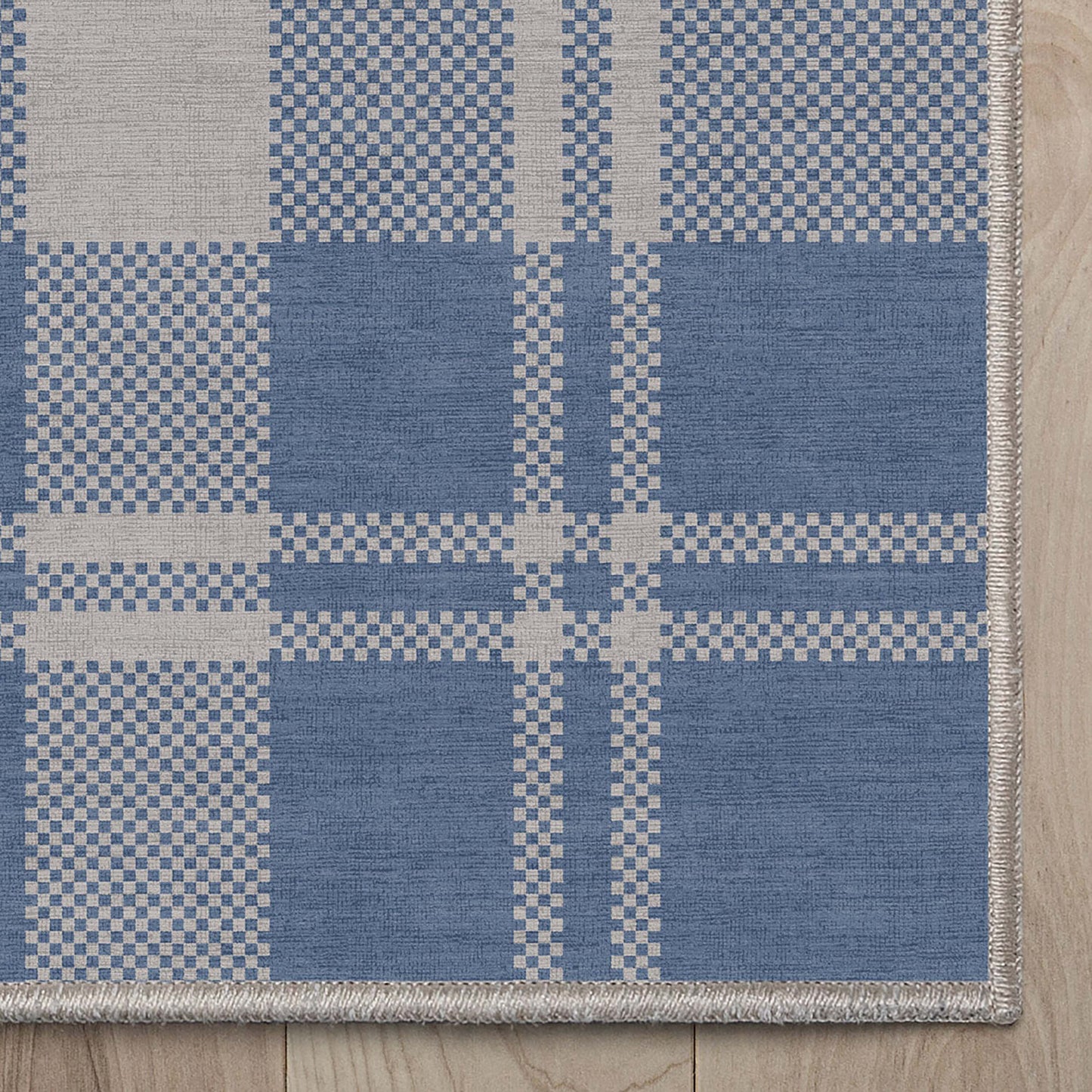 Apollo Plaid Blue Rug W-PLD-01J
