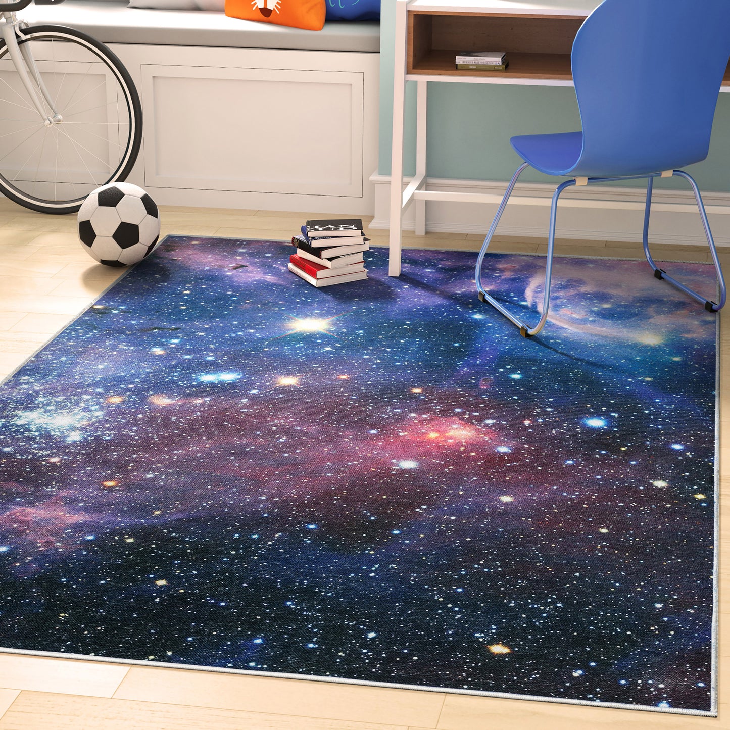 Celestial Space Nebula Multi Color Rug W-SP-02A