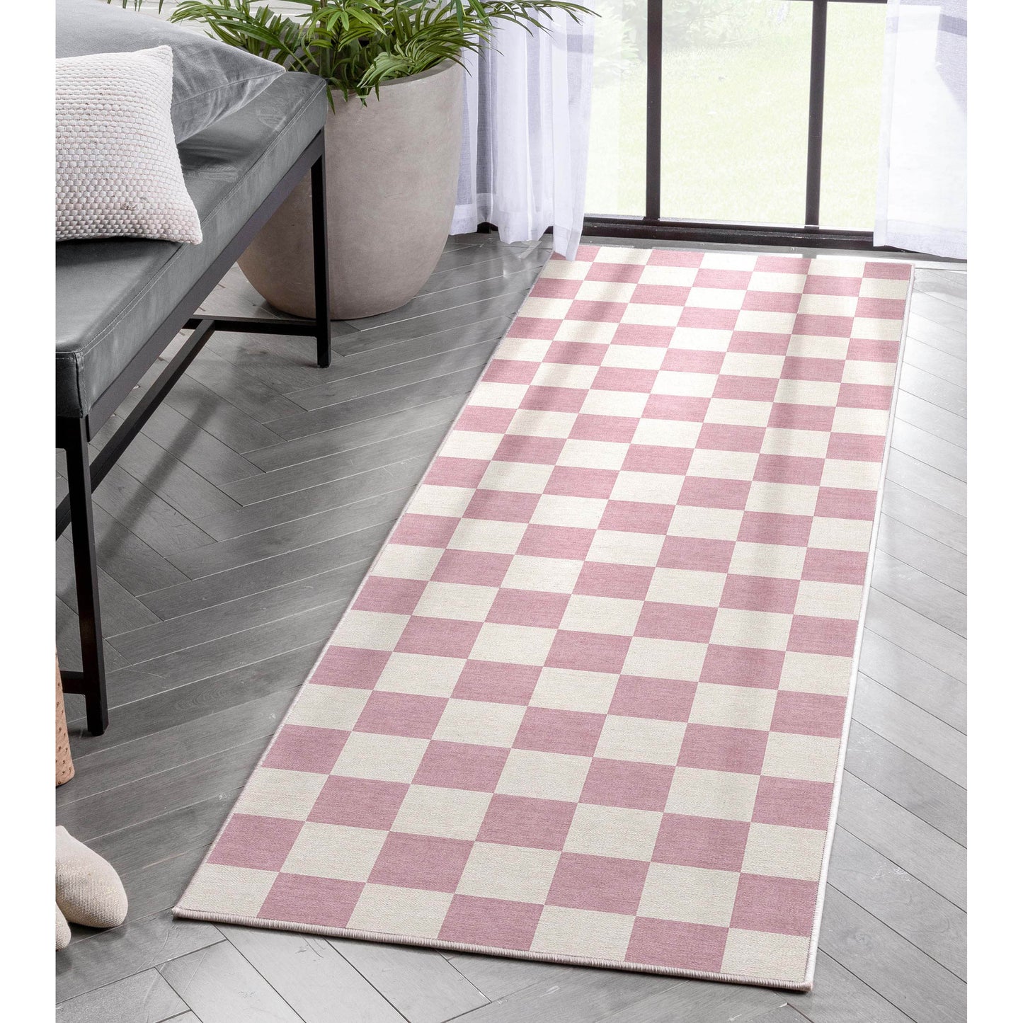 Apollo Square Pink Rug W-SQR-01E