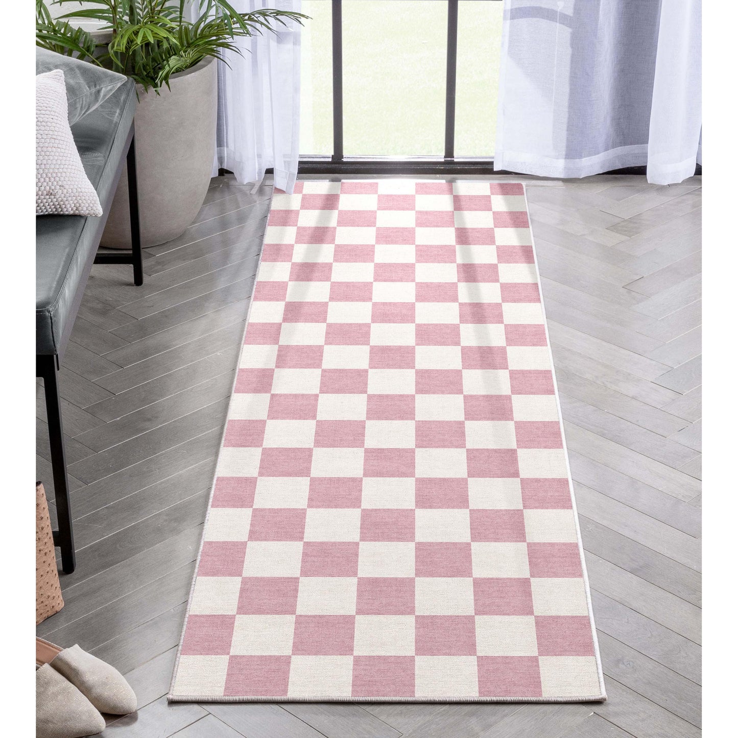 Apollo Square Pink Rug W-SQR-01E