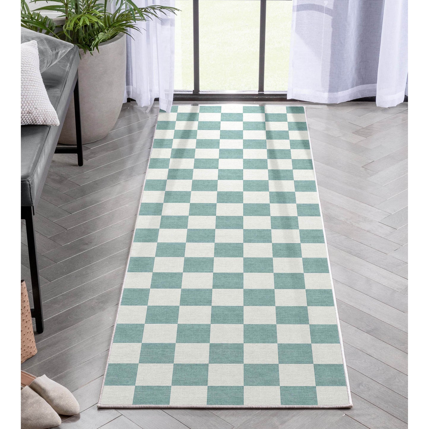 Apollo Square Green Rug W-SQR-01L