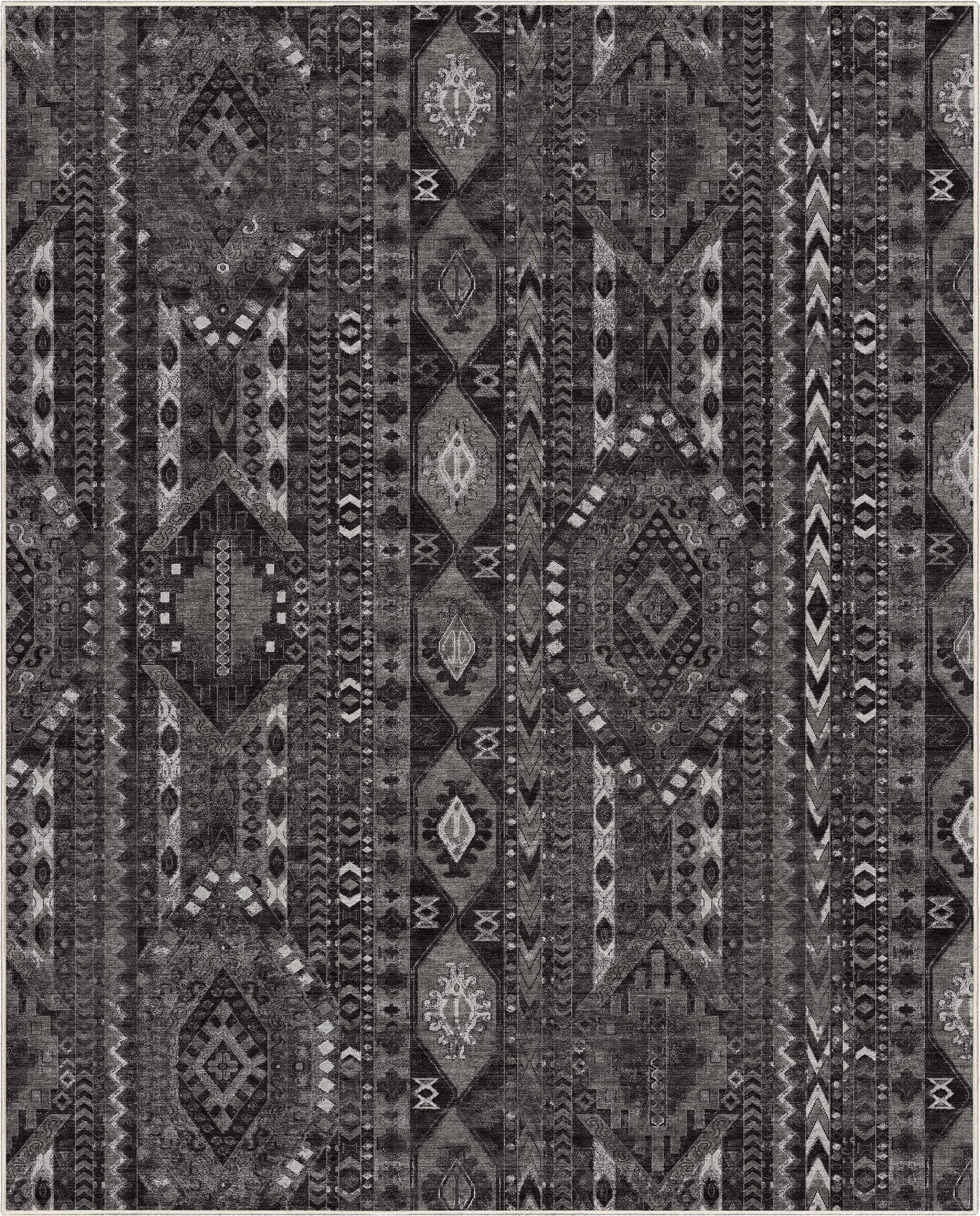 Apollo Rodeo Black Grey Rug W-VN-07J