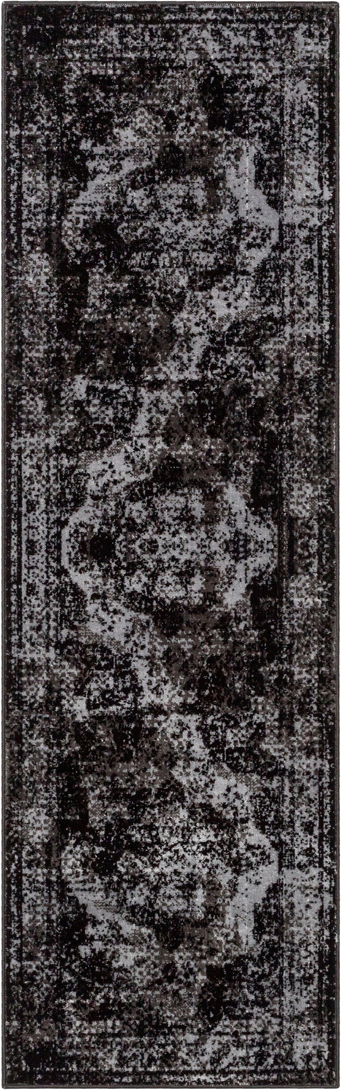 Patras Vintage Oriental Medallion Black Rug ZAZ-23