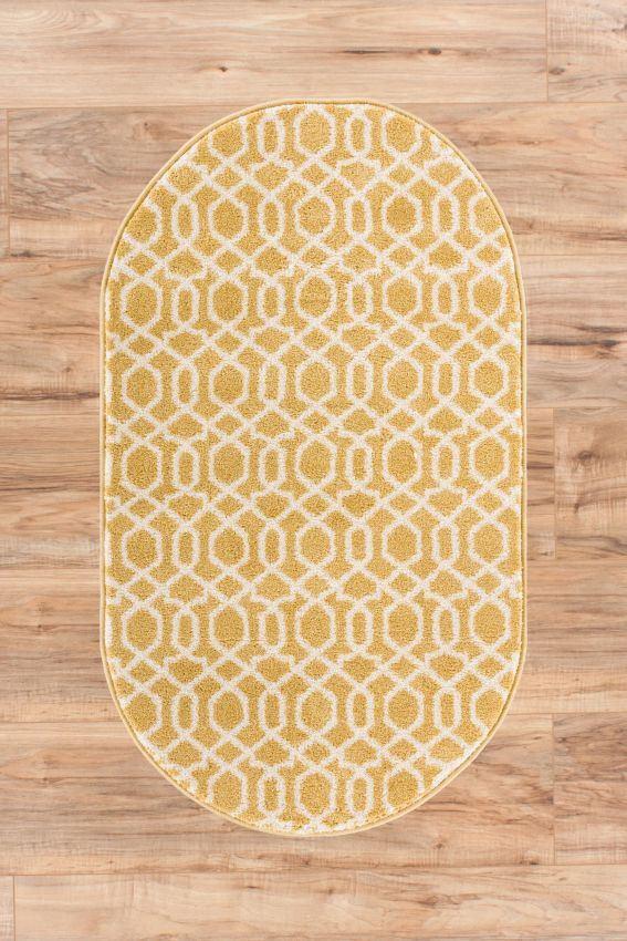 Geo Helix Gold Modern Rug 2031